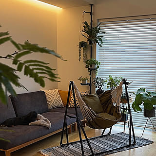 「屋内外で気軽に使える、折り畳み式支柱の3wayハンモック」 by nashie7474さん