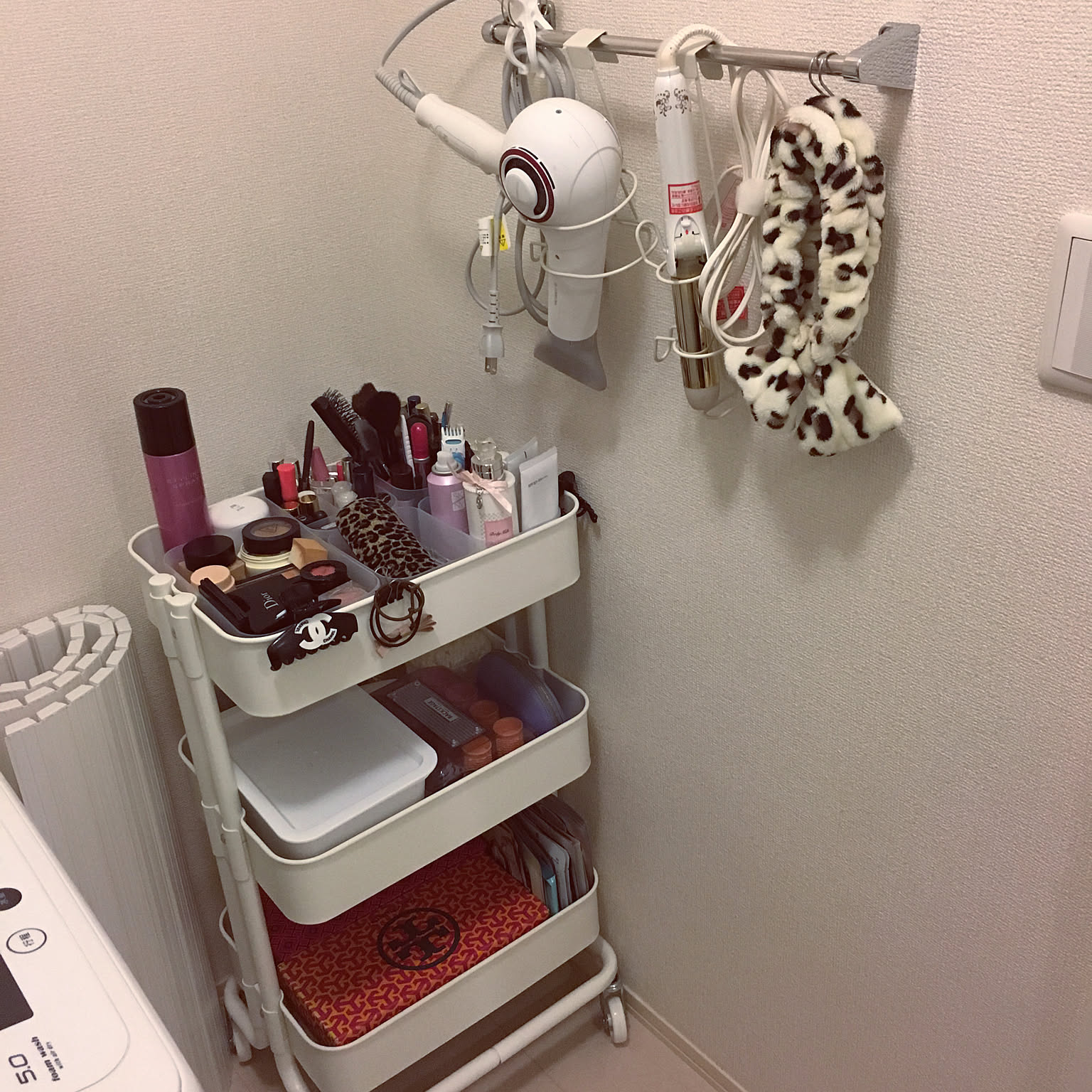 ドライヤー コテ 収納 山崎実業 タワー tower ドライヤー ヘアアイロン スタンド 洗面