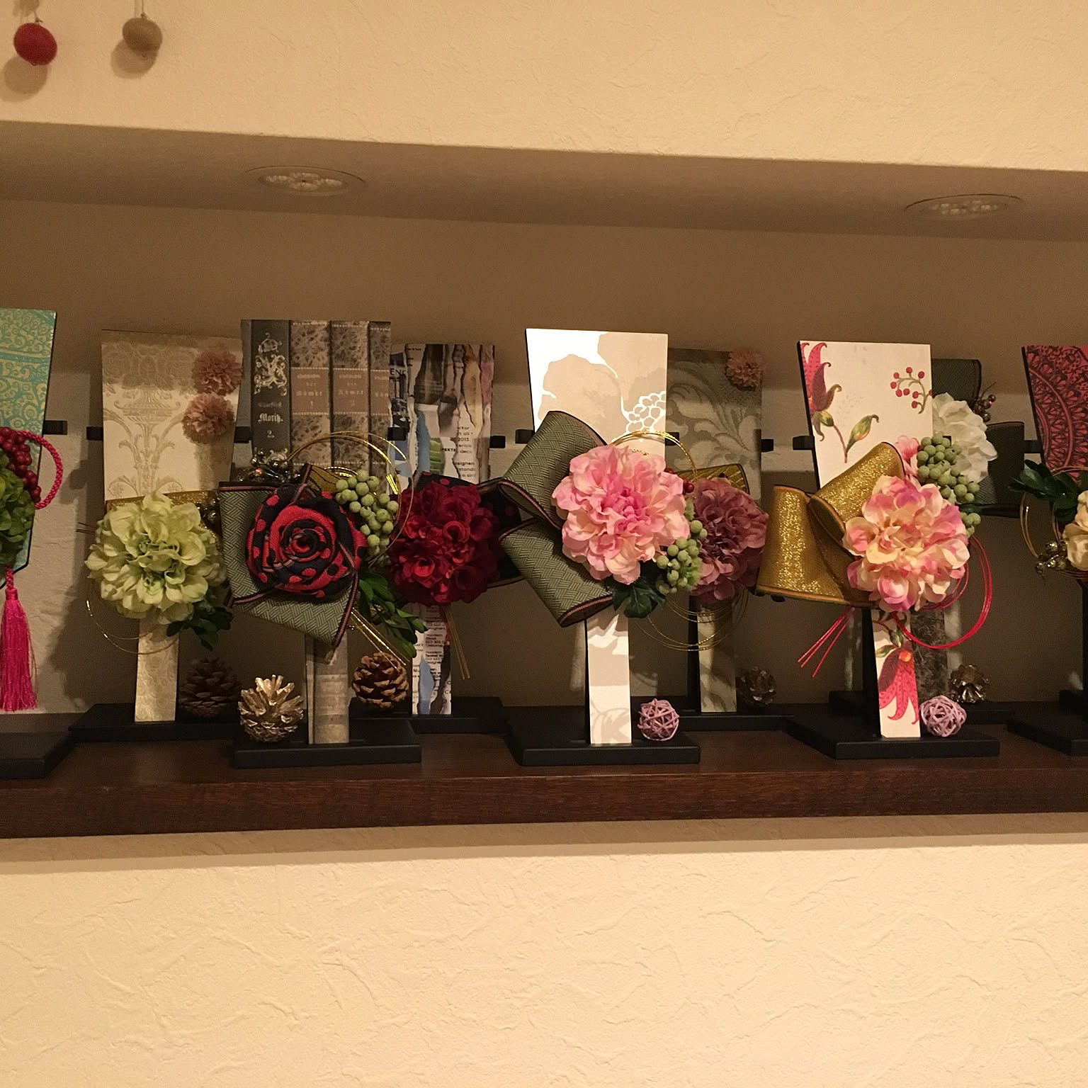 羽子板のアレンジ 和モダン羽子板アレンジ、リクエストデザインで – green ice / 滋賀県