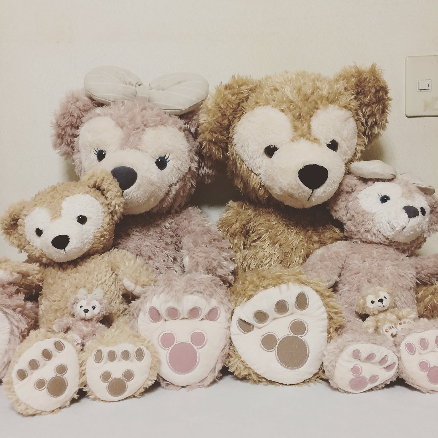 玄関/入り口/ぬいぐるみ/bear/disney/ダッフィーとシェリーメイ