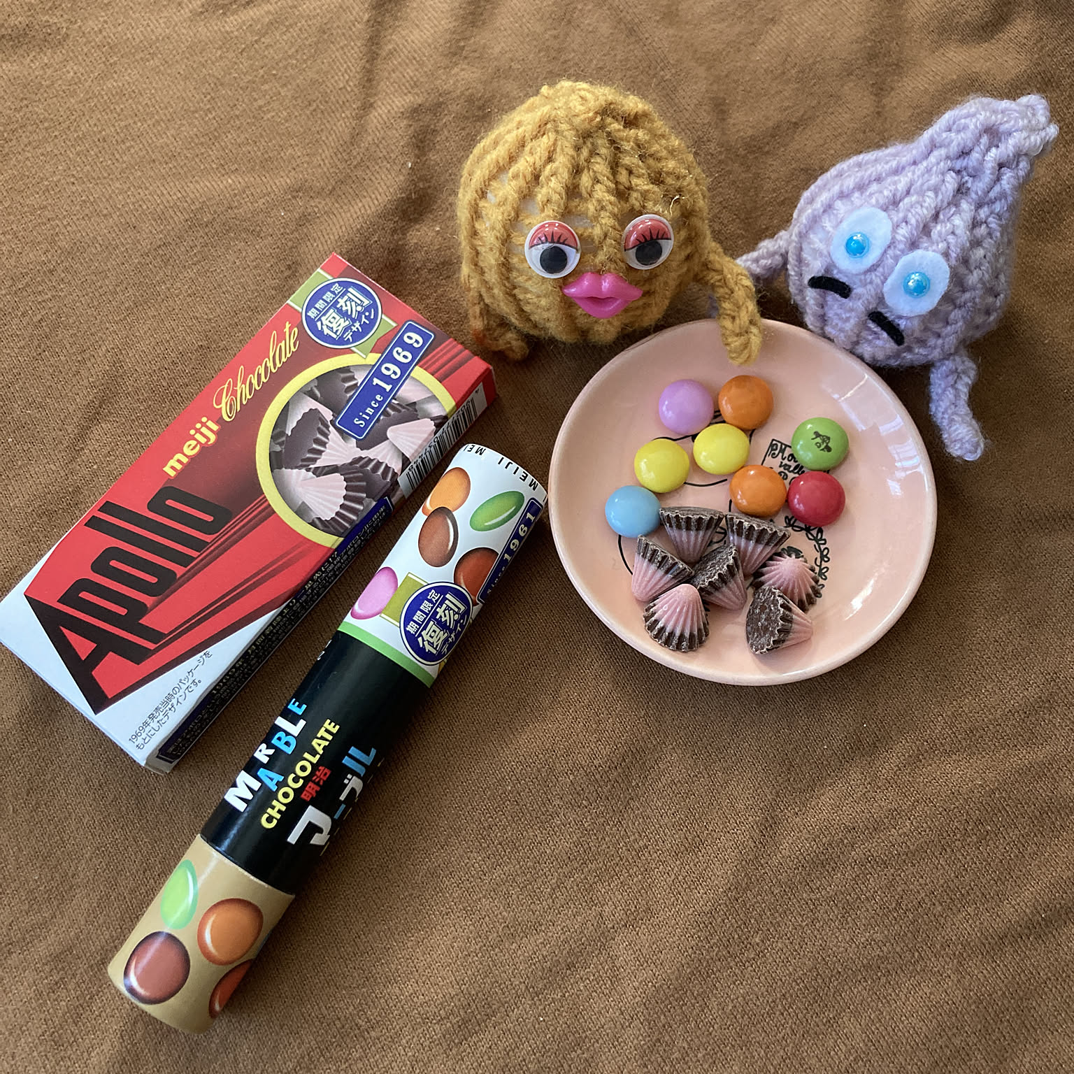 好きに マーブルチョコのおやつ…,あみぐるみ、キーホルダー ぬいぐるみ