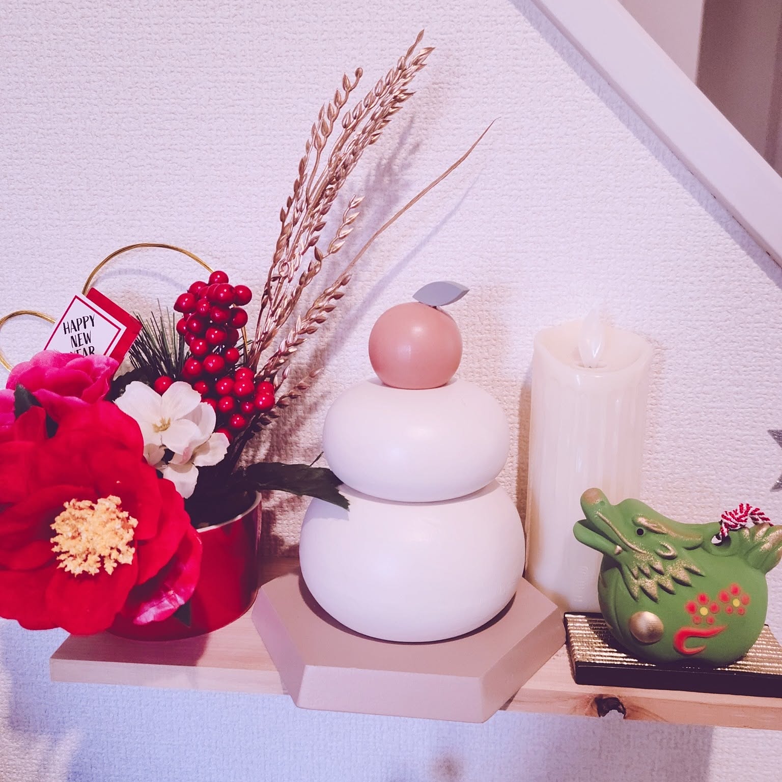 お正月 ポインセチアのおしゃれなアレンジ・飾り方のインテリア実例