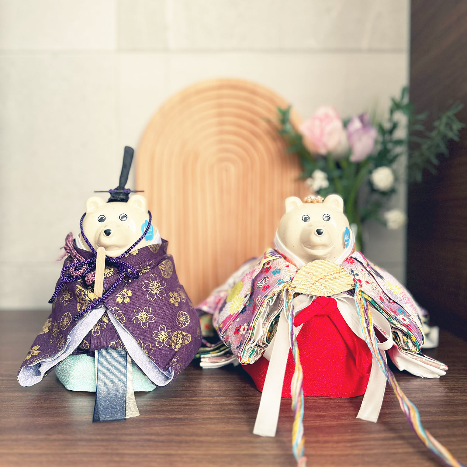 ミモザとkukkaの仲間たち🐻‍❄️✨ お花屋さんでお迎えした