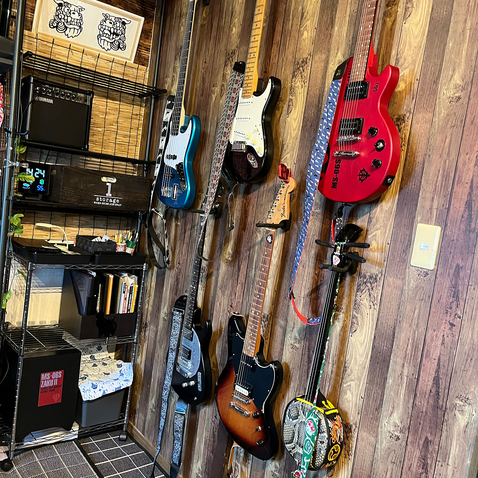 ギターリメイク　飾り棚 ディアウォール 2×4材 ギター収納棚セット｜レイドバック掲載｜【公式