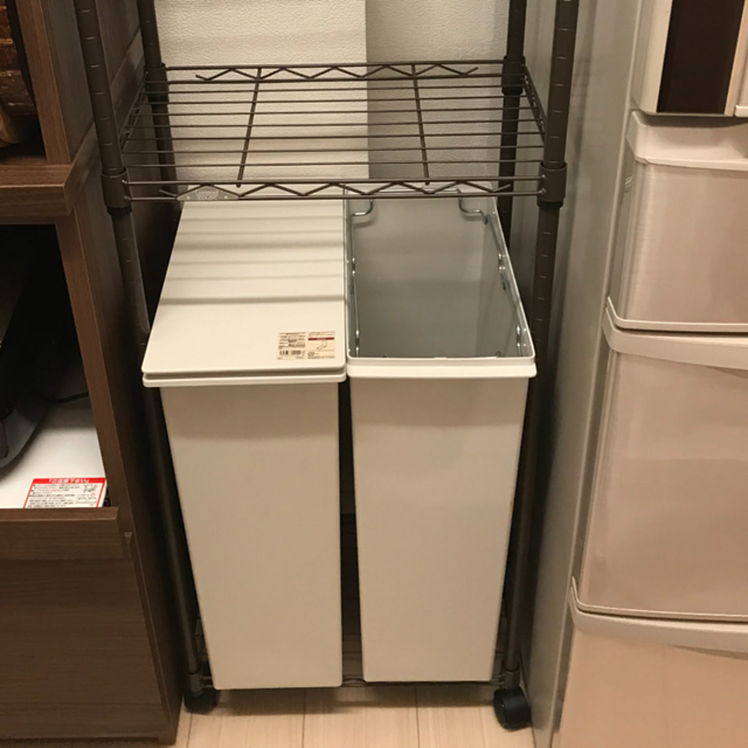 無印良品 スチールユニットシェルフ ＋45L ゴミ箱 セット 引取り限定 横浜 0c5189ede747fd5dbc1fd52daa342a