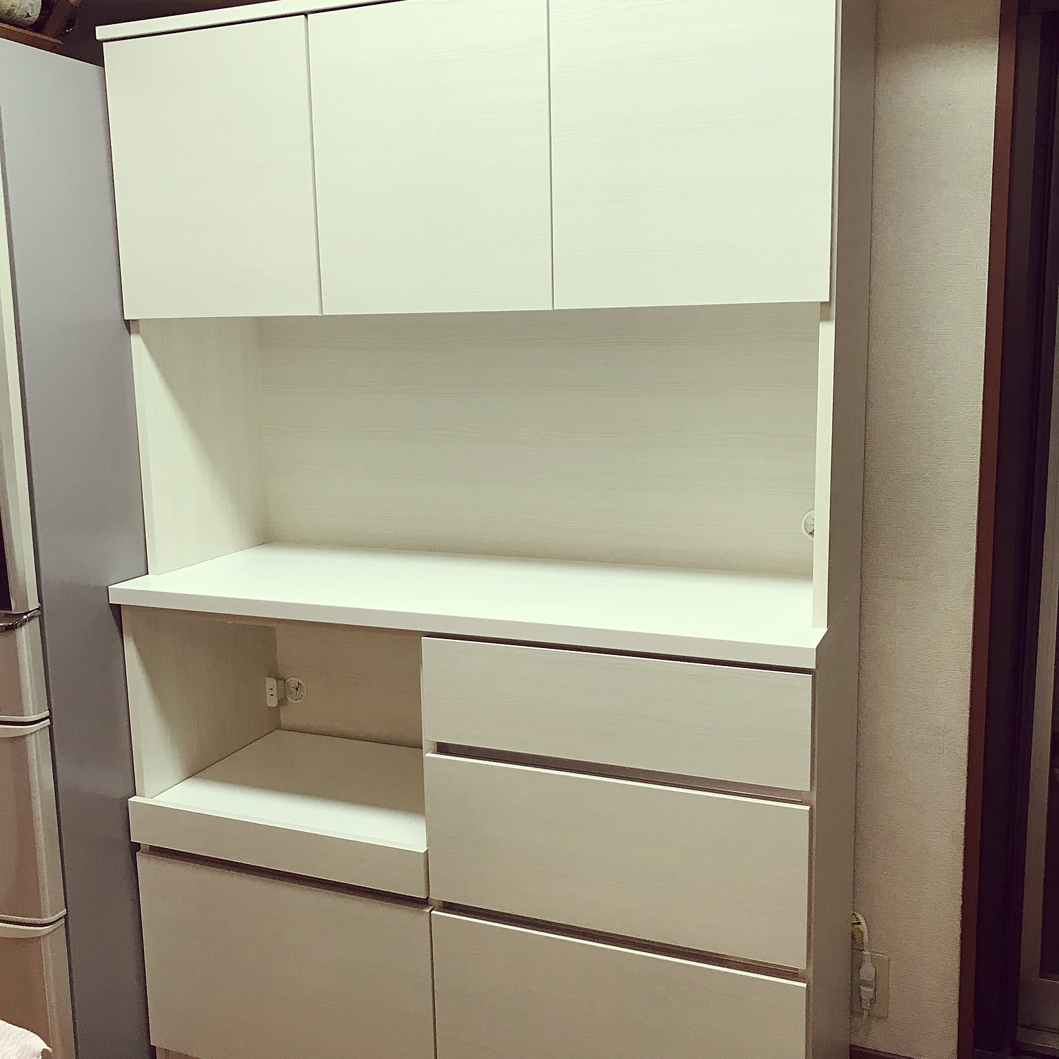 湯川家具 食器棚 ホワイト 幅60cm スリム キッチンボード 家具 d2961 湯川家具 食器棚 ホワイト 幅60cm スリム キッチンボード 家具