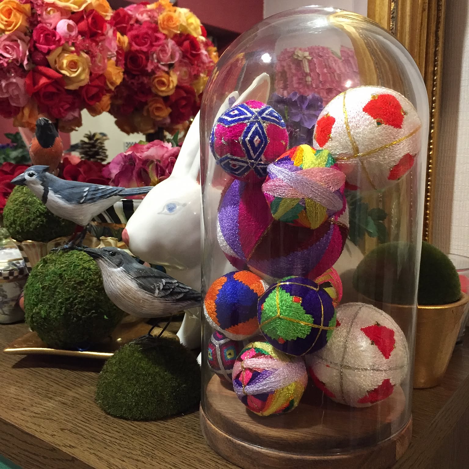 ハンドメイド手毬　お飾り 楽天市場】つるし飾り 置物 おしゃれ [毬-2 優美 壁飾り 変わり下げ