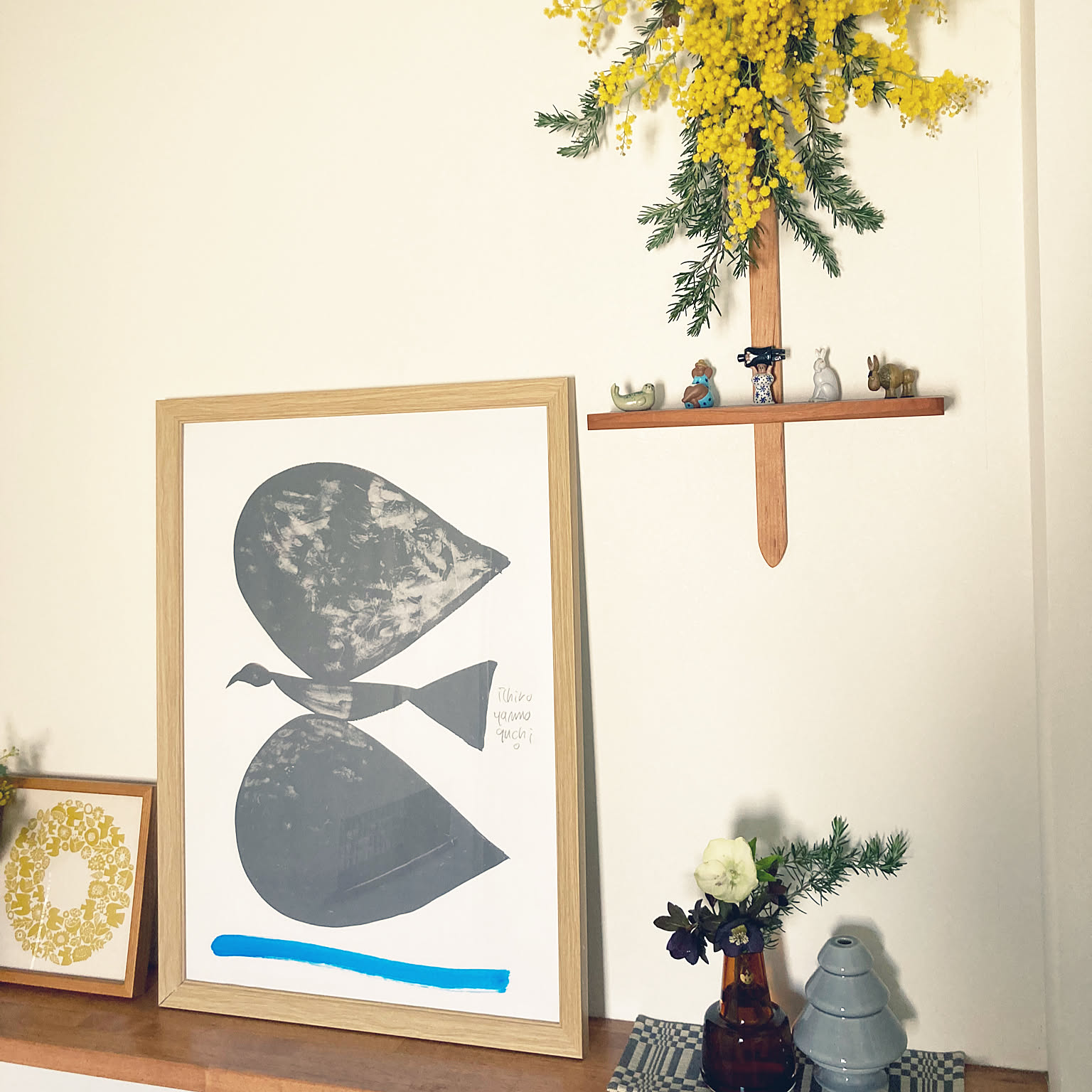 美品☆山口一郎 ミモザ 新品未使用 山口一郎 / Giclee（ジクレー印刷）「ミモザ