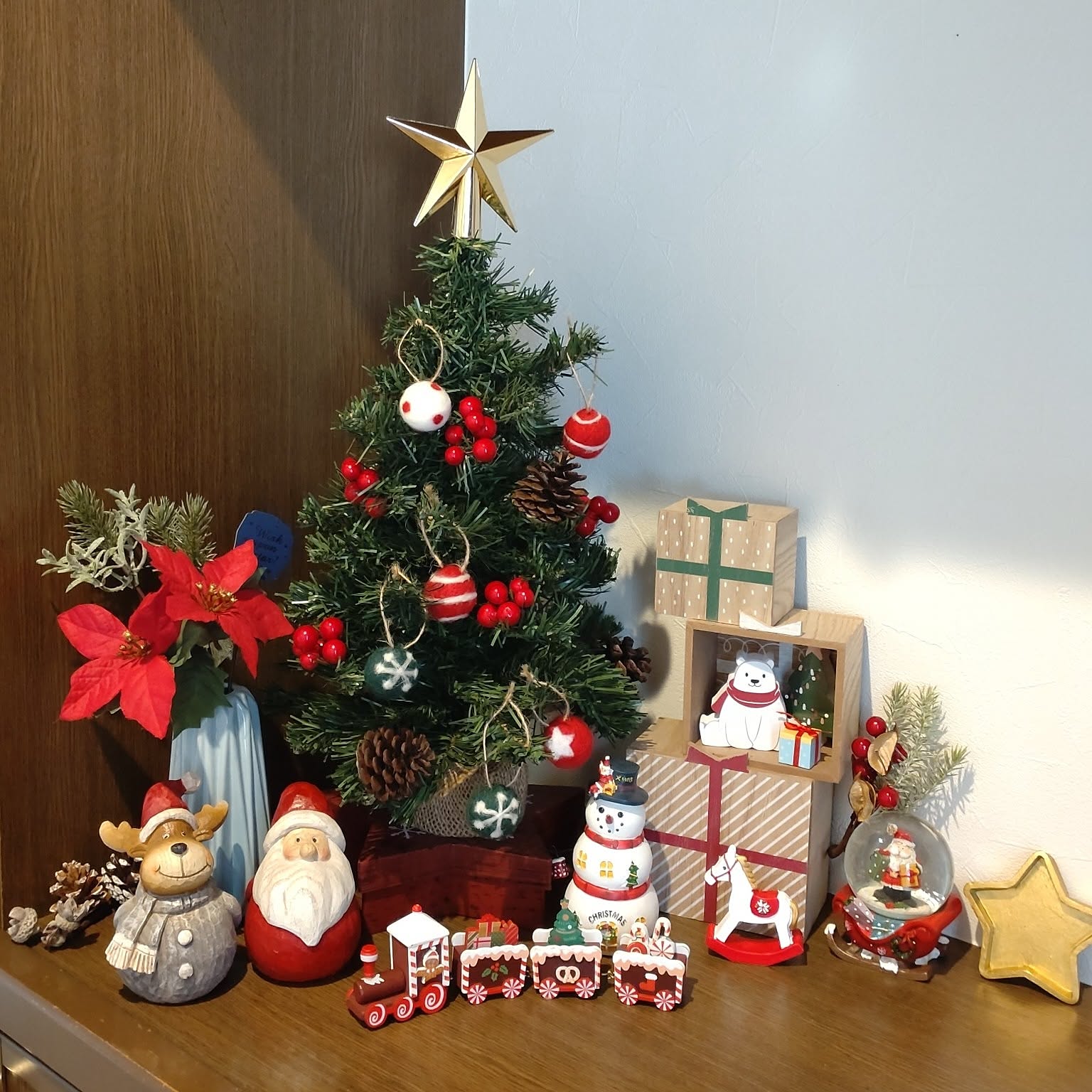 一点もの！】シャドーボックス 完成品 クリスマス⑅︎◡̈︎*