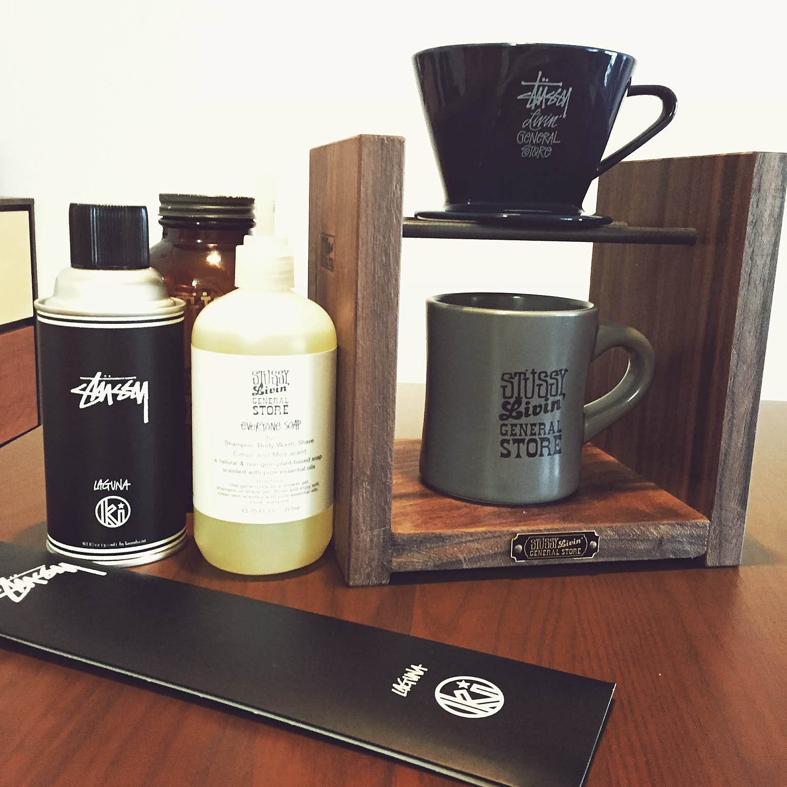 Stussy Livin トレイ STUSSY LIVIN' GENERAL STORE GS LEATHER TRAVEL