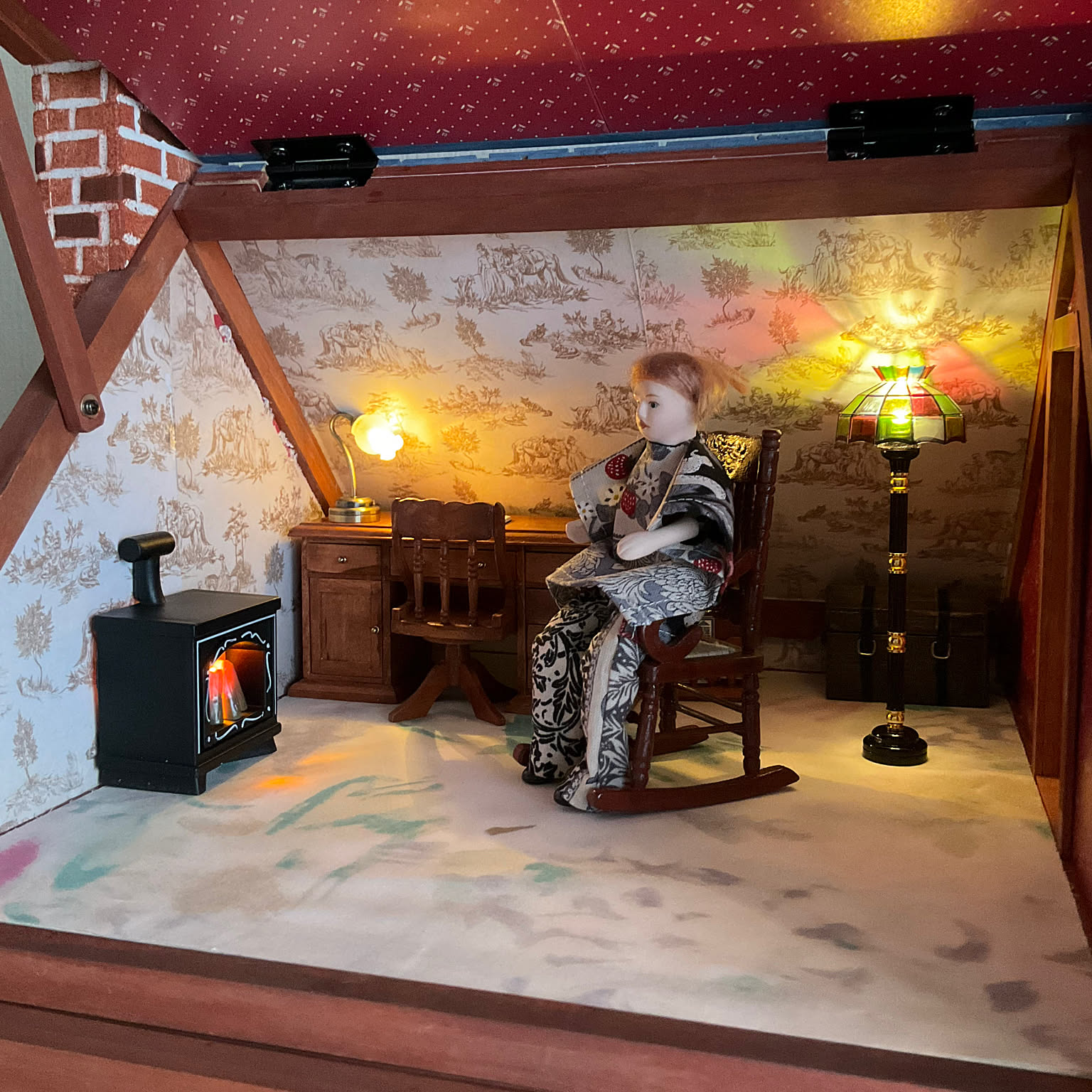 の正規 ドールハウス 撮影背景ボード ハンドメイド☆クローゼット