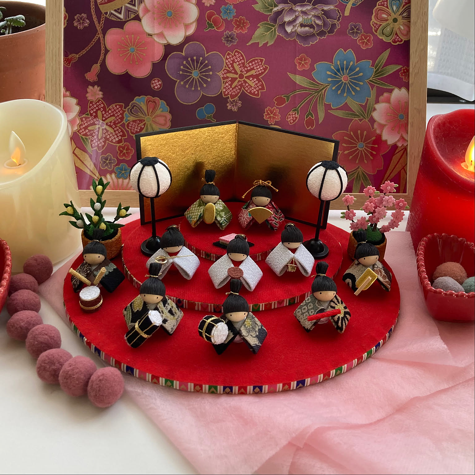 岡崎順子　プレゼント柄　蓋もの