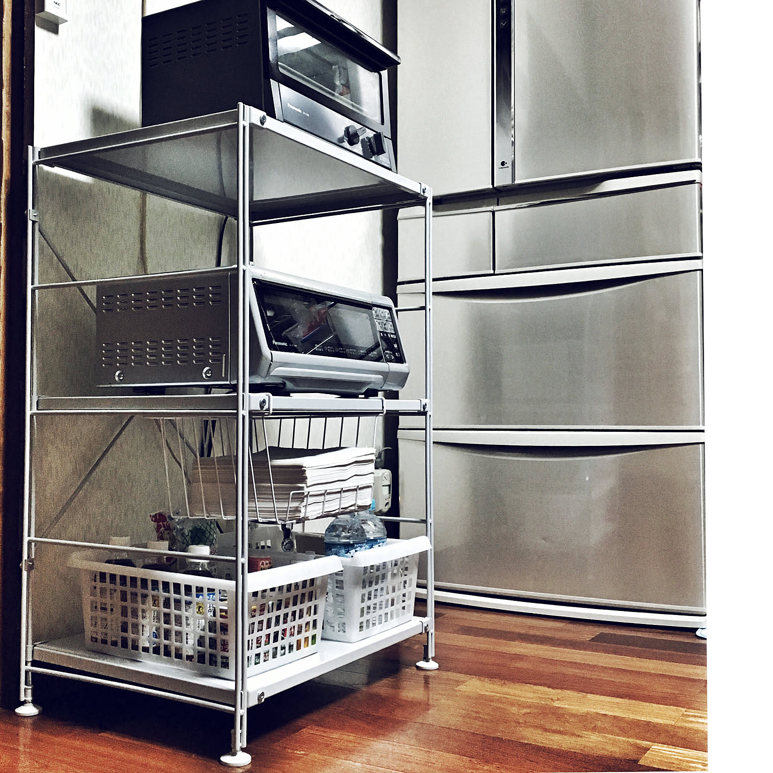 無印良品 スチールラック【mame様】 棚/無印良品スチールラック/無印良品/おもちゃ収納/観葉植物