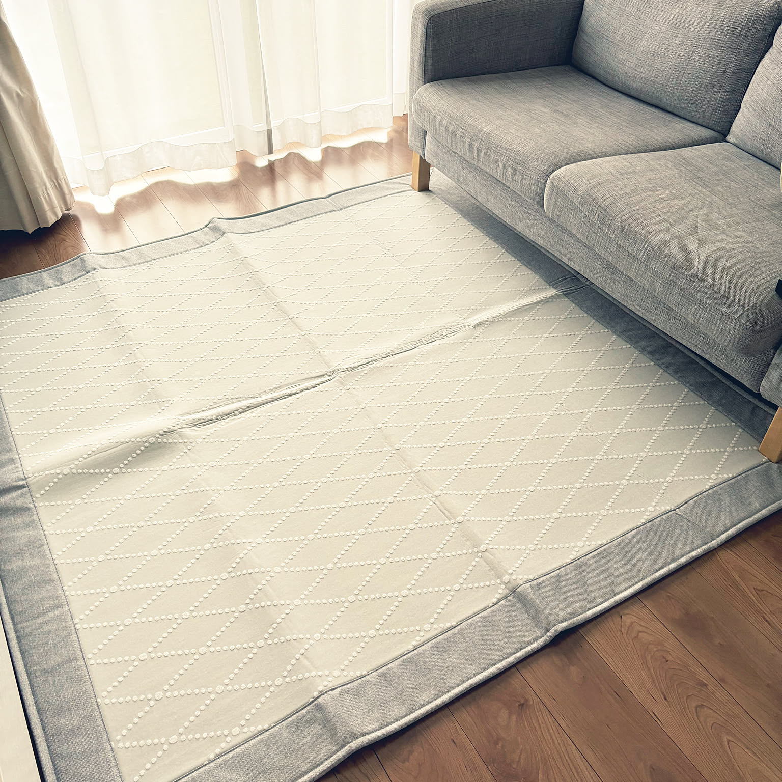 しまむら センターラグの商品を使ったおしゃれなインテリア実例