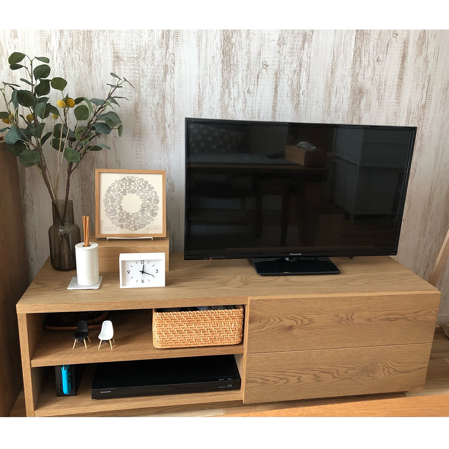 【まささん専用】unico ウニコ　ナチュラルウッド テレビ台 引き出し付き！ まささん専用】unico ウニコ ナチュラルウッド テレビ台