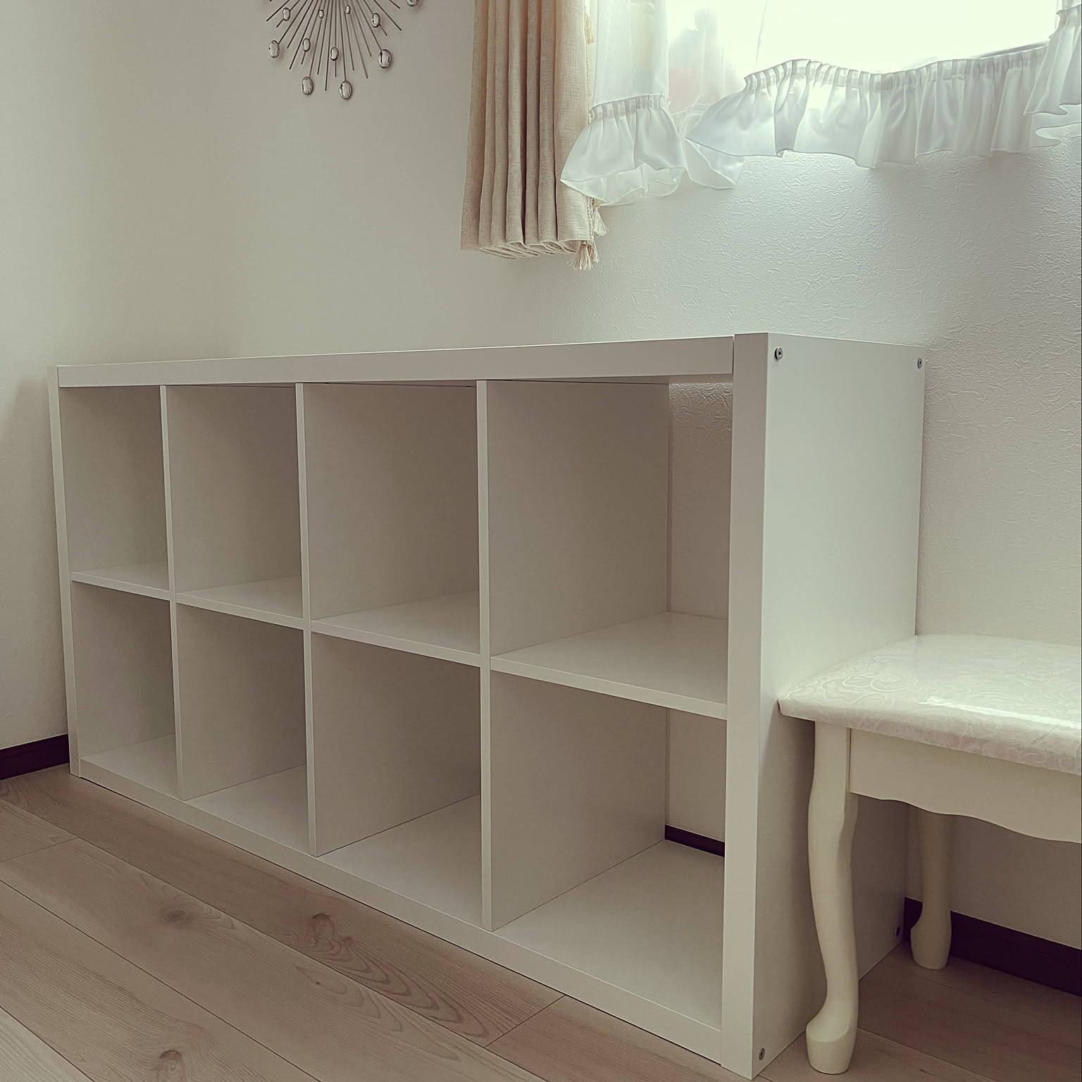 IKEA カラックス　棚　白 KALLAX カラックス シェルフユニット, ホワイト, 77x147 cm - IKEA