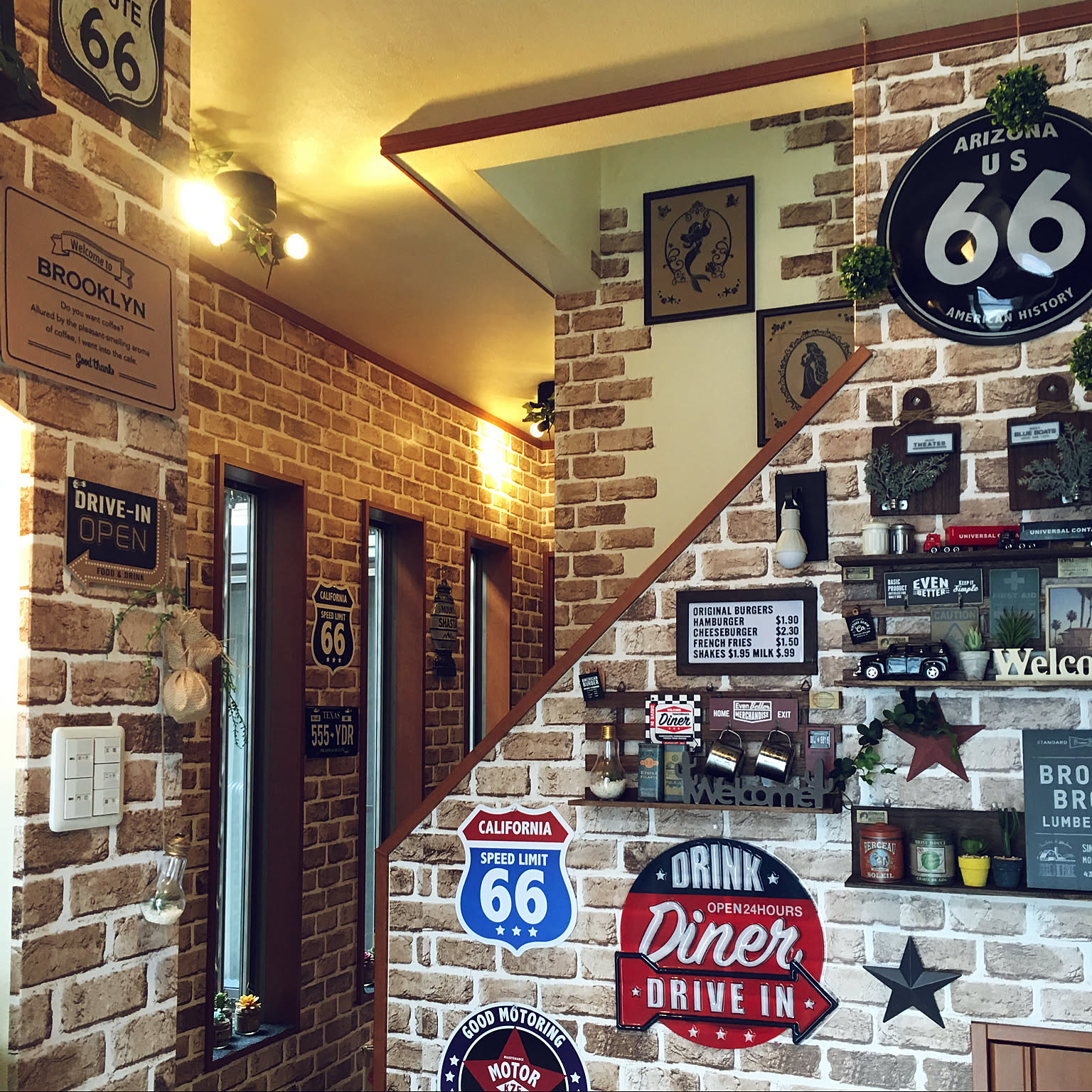 アメリカンウェルカムボード✨男前インテリア