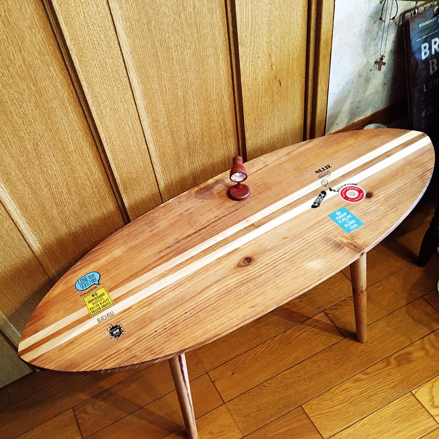 DIY サーフボードテーブルのインテリア・手作りの実例 ｜ RoomClip