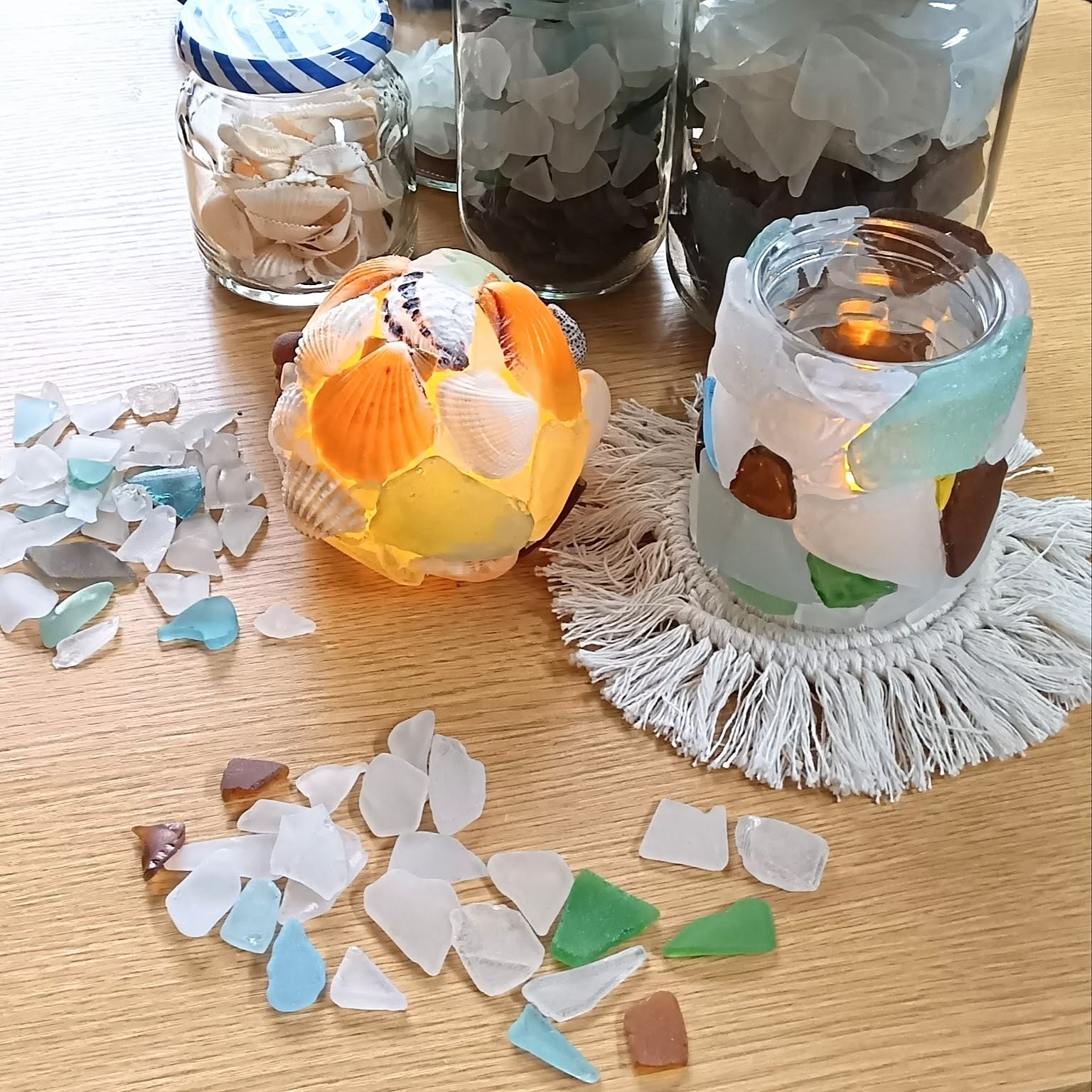 ヒオウギ貝ランプシェード ルームランプ