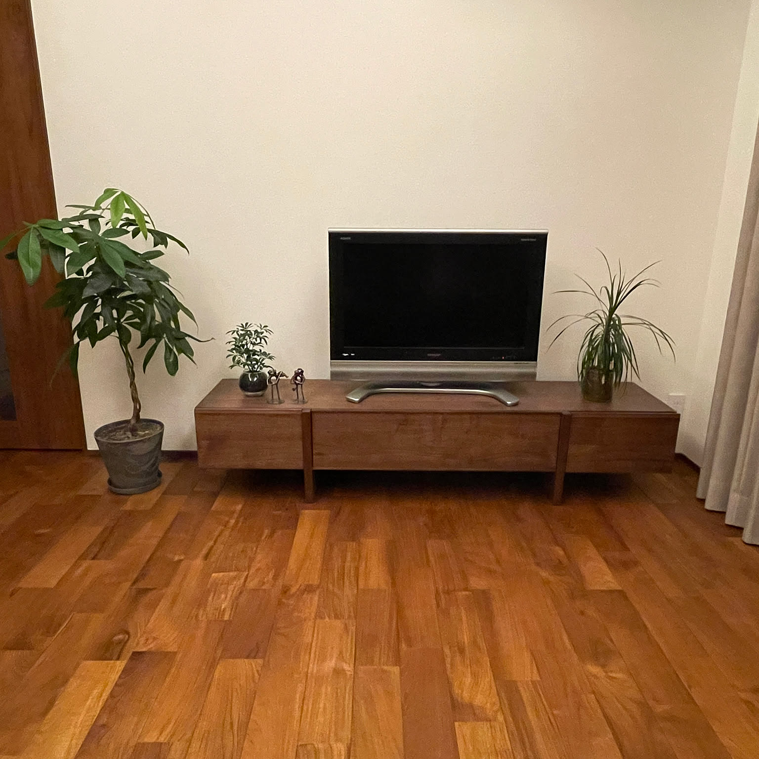 木製サイドテーブル チーク材 ナイトテーブル テレビボード 無垢材