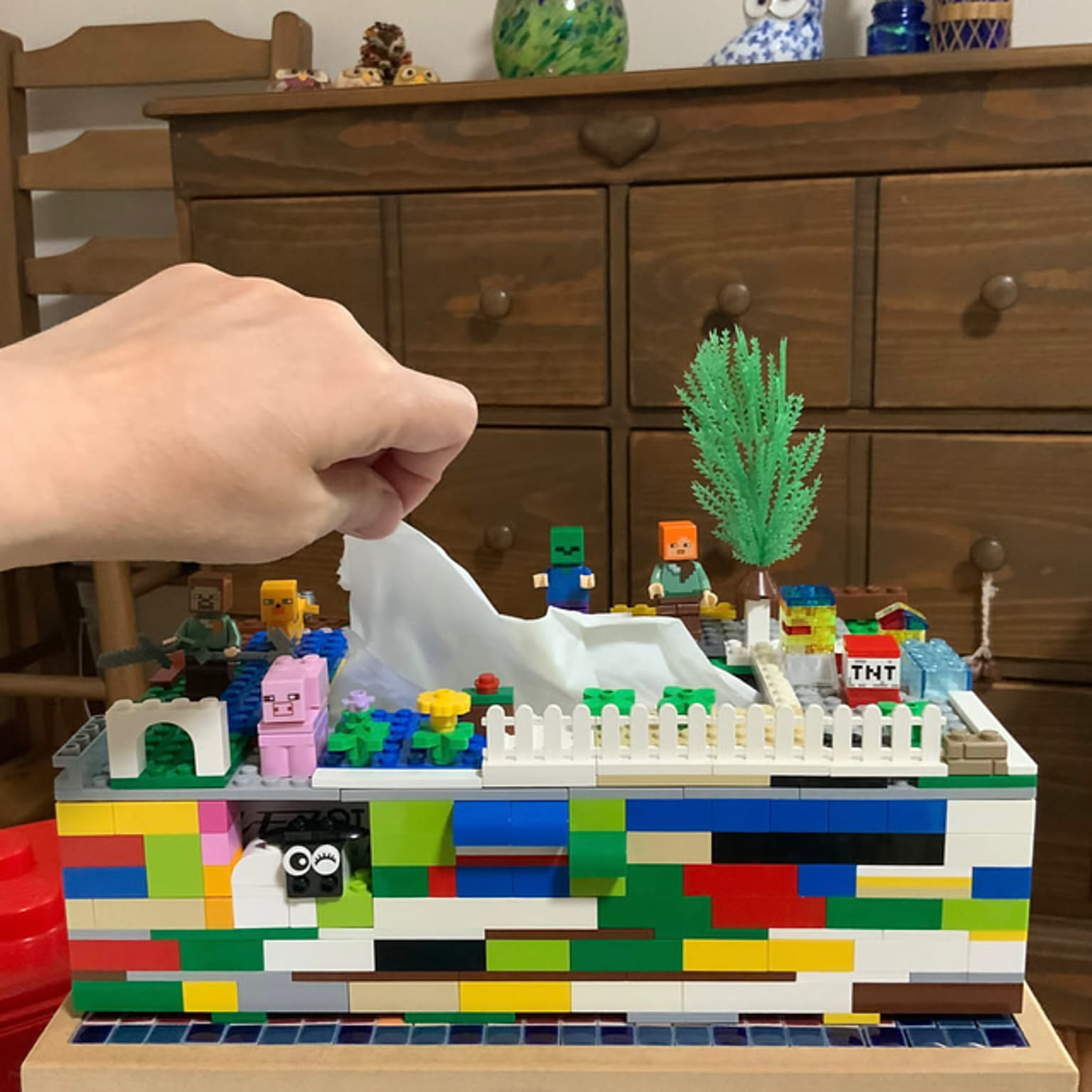 マリオ風ティッシュボックス レゴ風デザイン ゲーム好きに！ LEGO ティッシュケースのおすすめ商品とおしゃれな実例 ｜ RoomClip