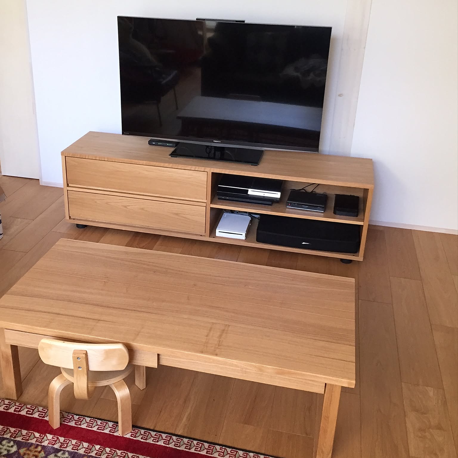 無印良品 オーク材AVラックのおすすめ商品とおしゃれな実例