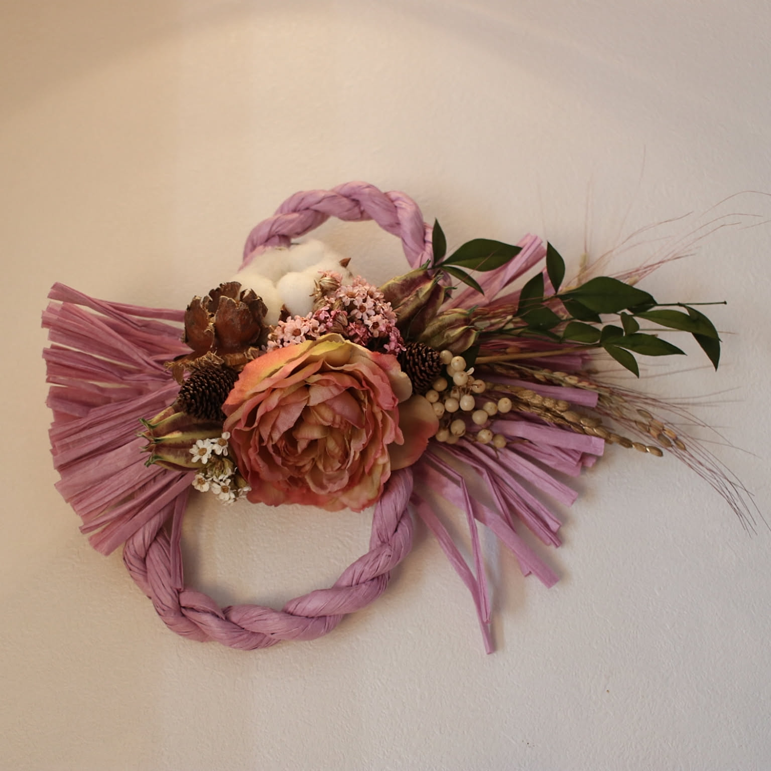 コットンフラワー しめ縄リースのおすすめ商品とおしゃれな実例