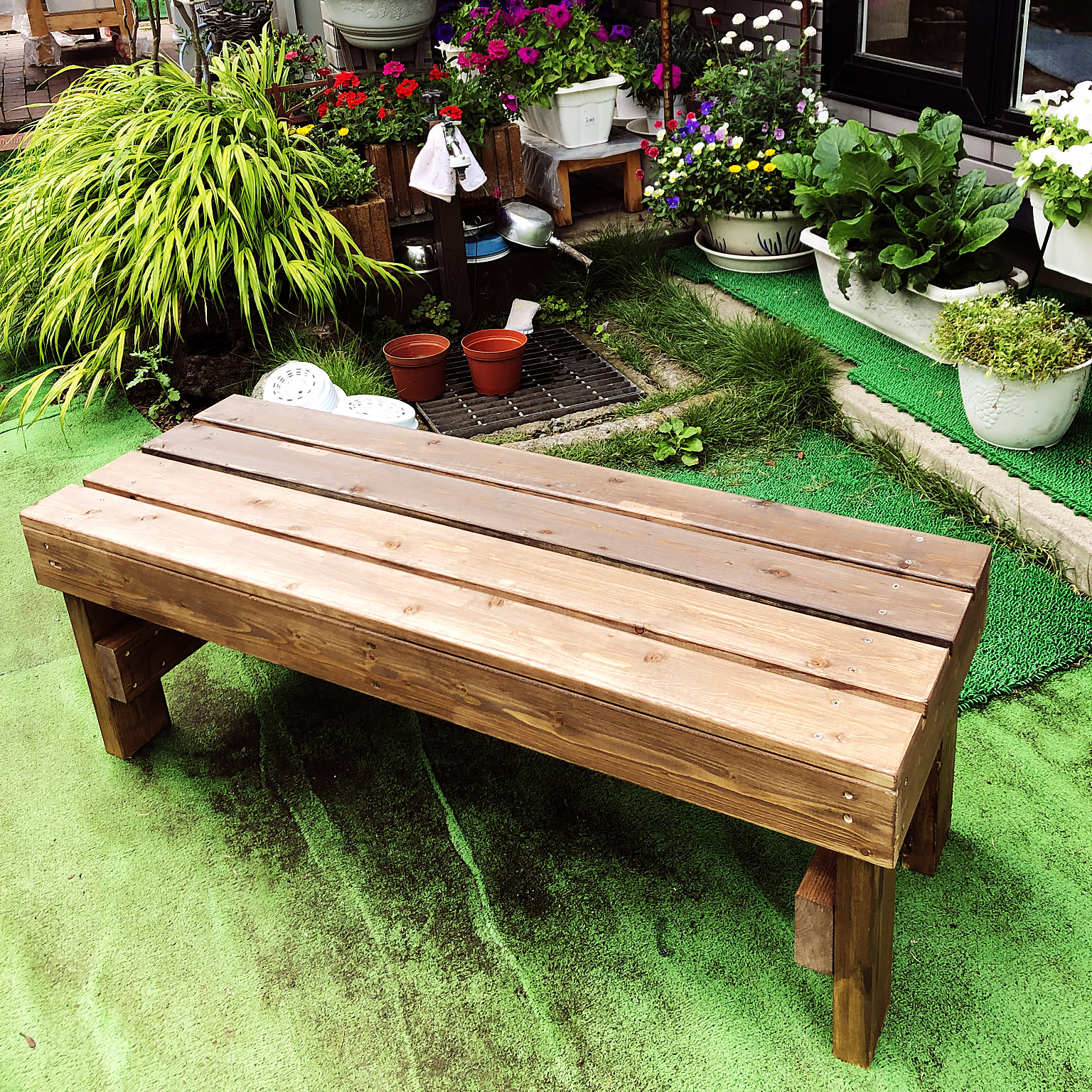 1×4材/2×4材でDIY/DIY/縁台/机のインテリア実例 - 2019-07-01 14:22:48