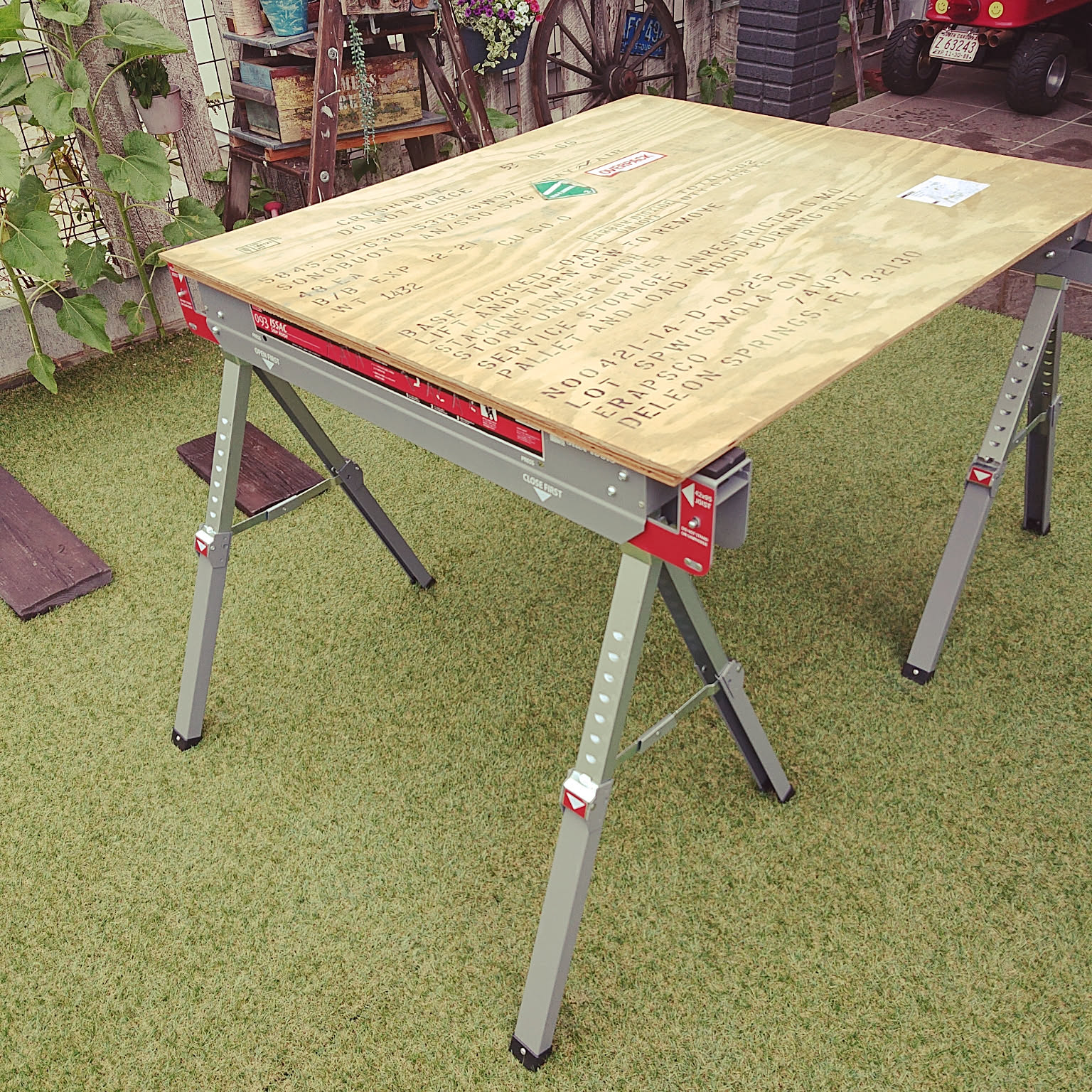 IKEA テーブル脚　2台　馬脚　ソーホース IKEA テーブル脚 2台 馬脚 ソーホース