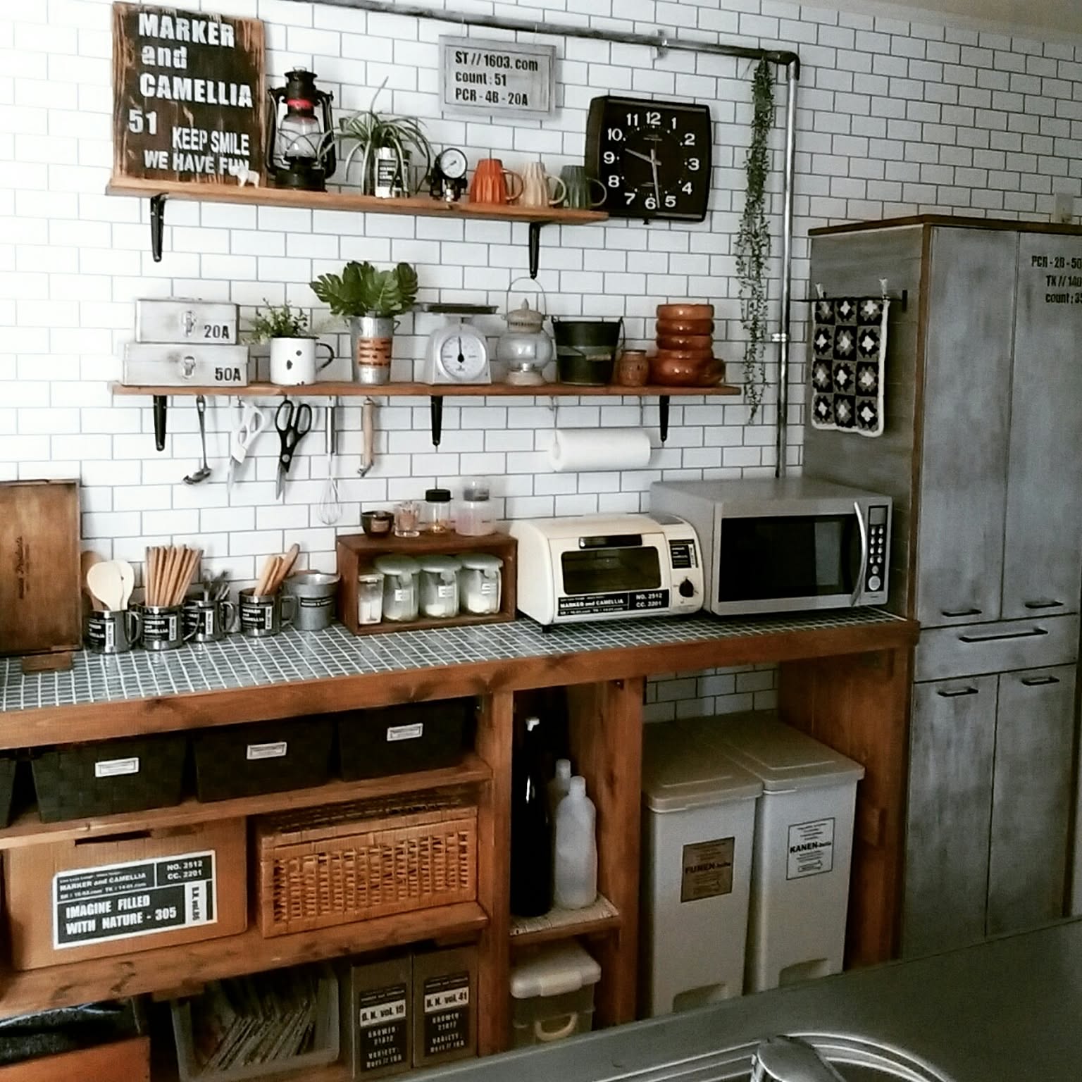 キッチン タイル天板DIYのインテリア・手作りの実例 ｜ RoomClip