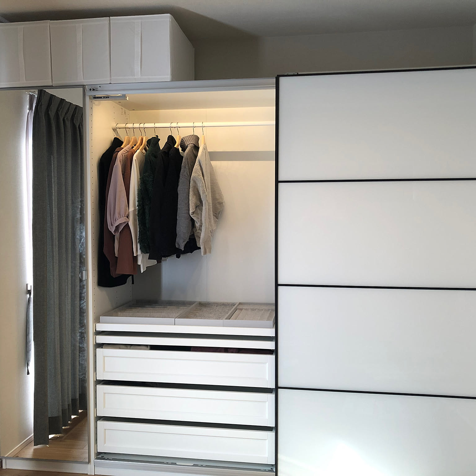 IKEAワードローブ PAX パックス ワードローブ, ホワイト, 175x58x201 cm - IKEA