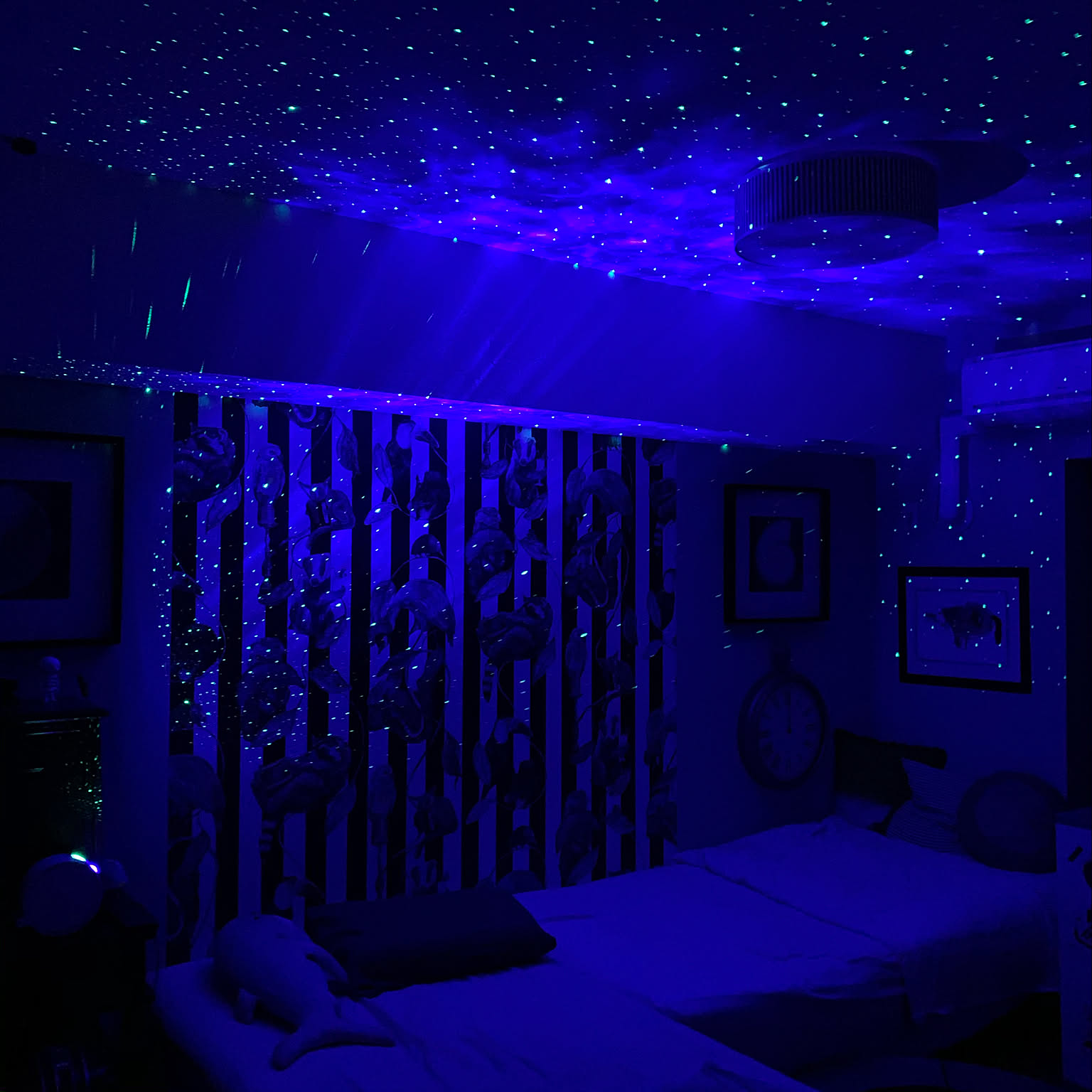 癒しの時間/寝る前のひととき/レーザープロジェクター/星空/家電