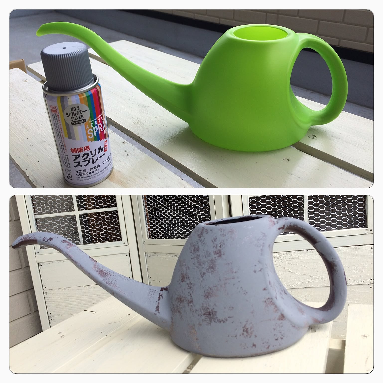 リメイク缶ペイントジョウロ 