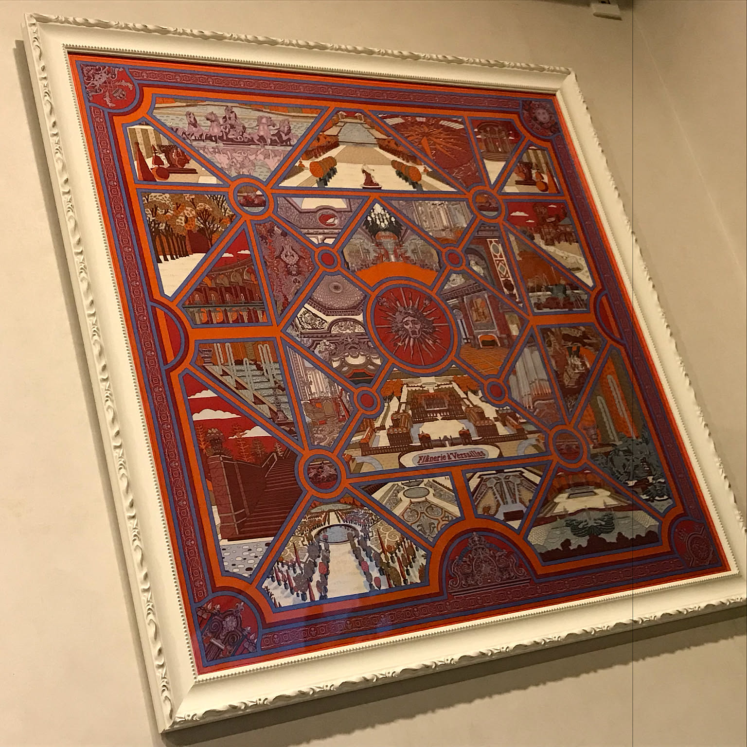 page1_hamamatsu | 130cmのエルメスのストールの額装です。 90cm
