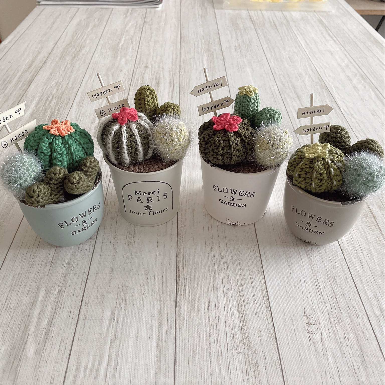 [10点セット]あみぐるみ　ハートの鉢植え 編み物教室】あみぐるみのような編み方でハートを編もう 初心者