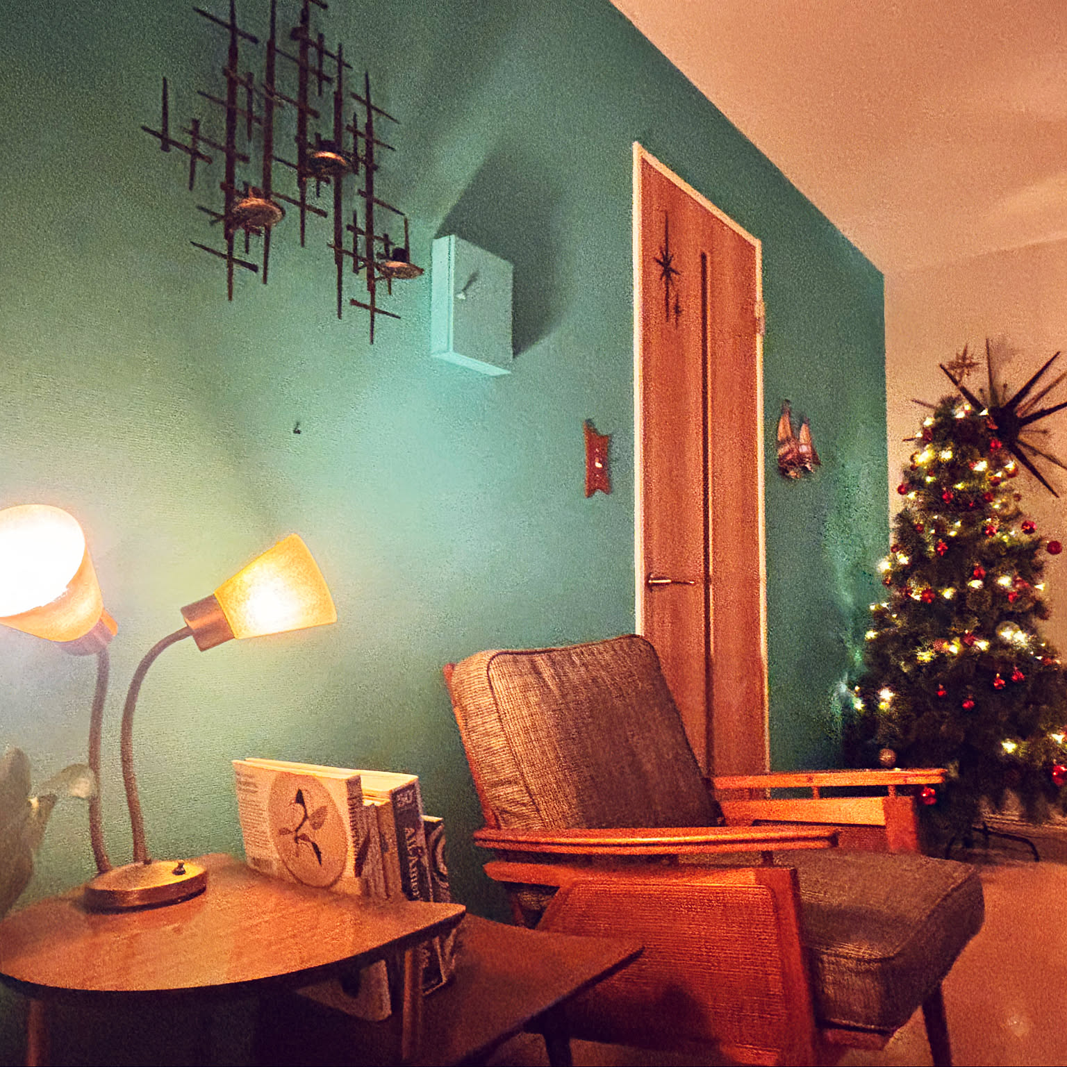 ミッドセンチュリー ウォールデコ 壁掛け セット ビンテージ50's60's○サンドアート壁掛け2点セット○240927k7-sign 1950