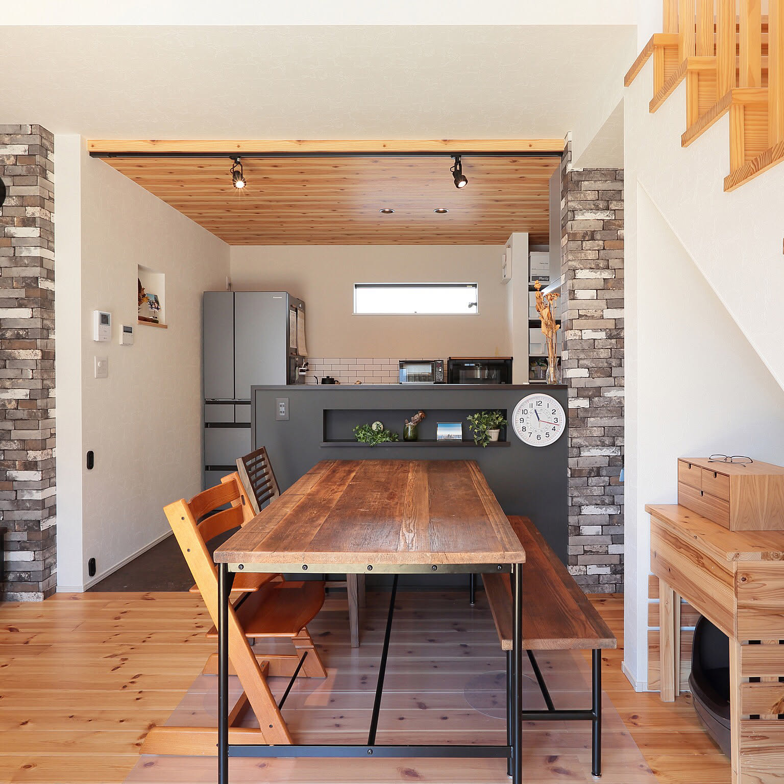 ブルックリン/インダストリアル/ダイニングテーブル/シンプル