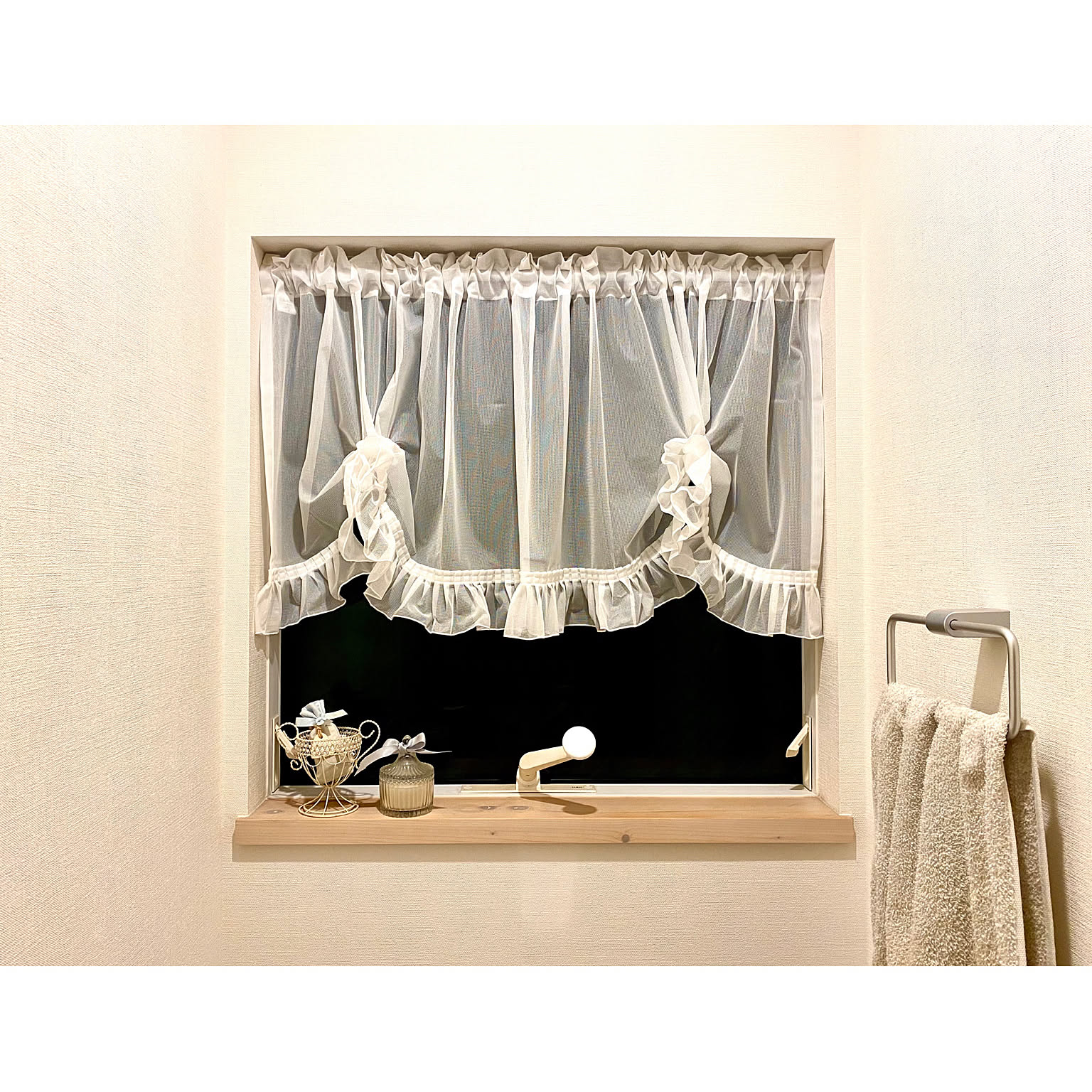 Francfranc小窓用カーテン2枚セット花柄ドレープカーテン イエロー系