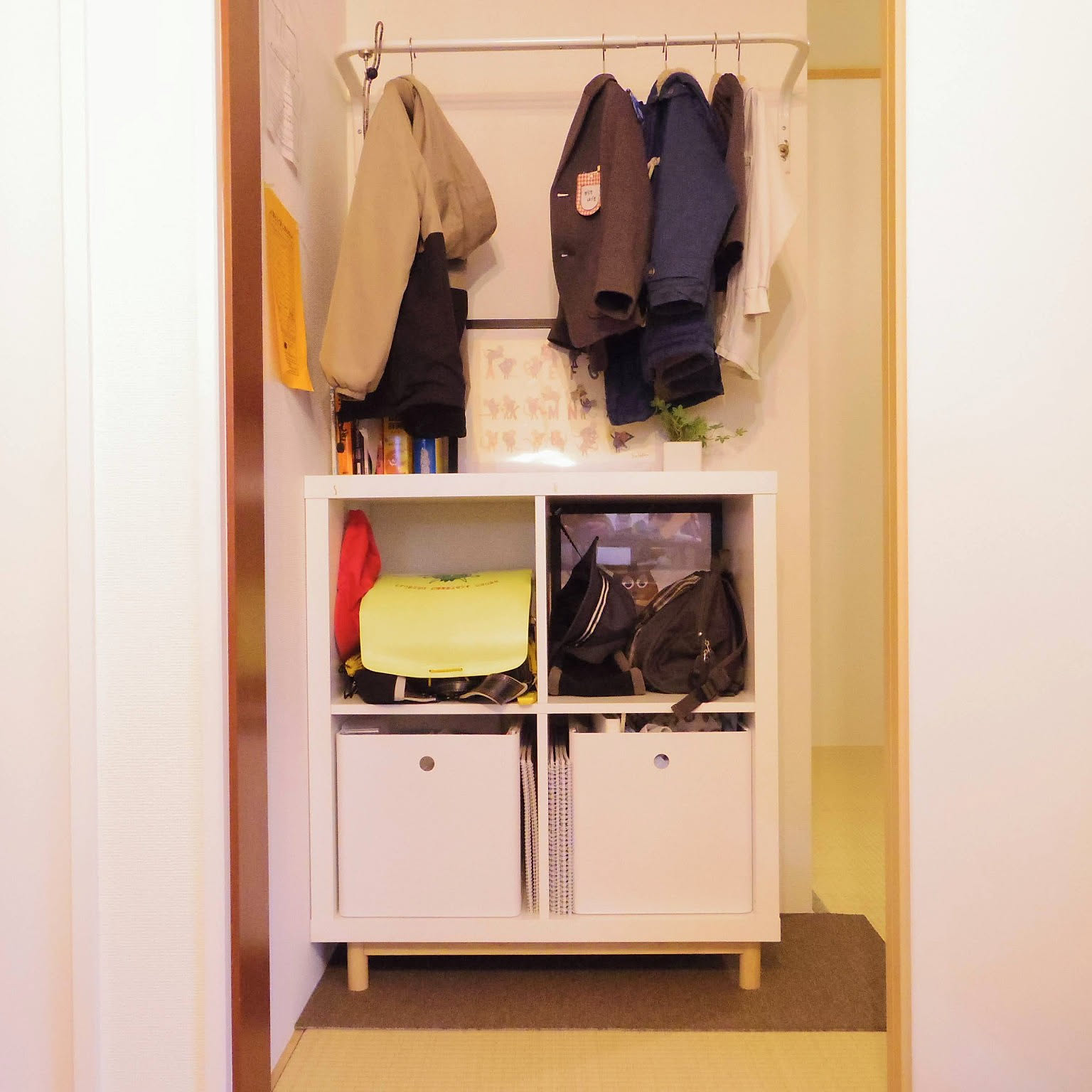 つきぐみ　IKEA収納BOX棚 STUK ストゥーク ボックス 仕切り付き, ホワイト, 20x51x10 cm