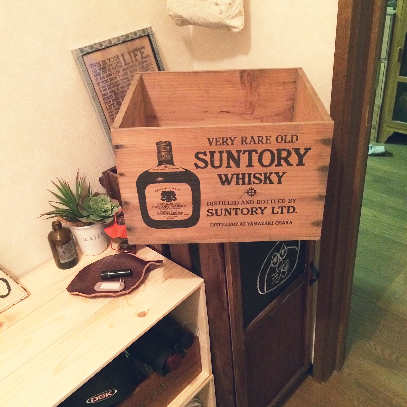 SUNTORY OLD WHISKY ヴィンテージ木箱　インテリア　空き箱 サントリーウイスキー ヴィンテージ木箱 - メルカリ