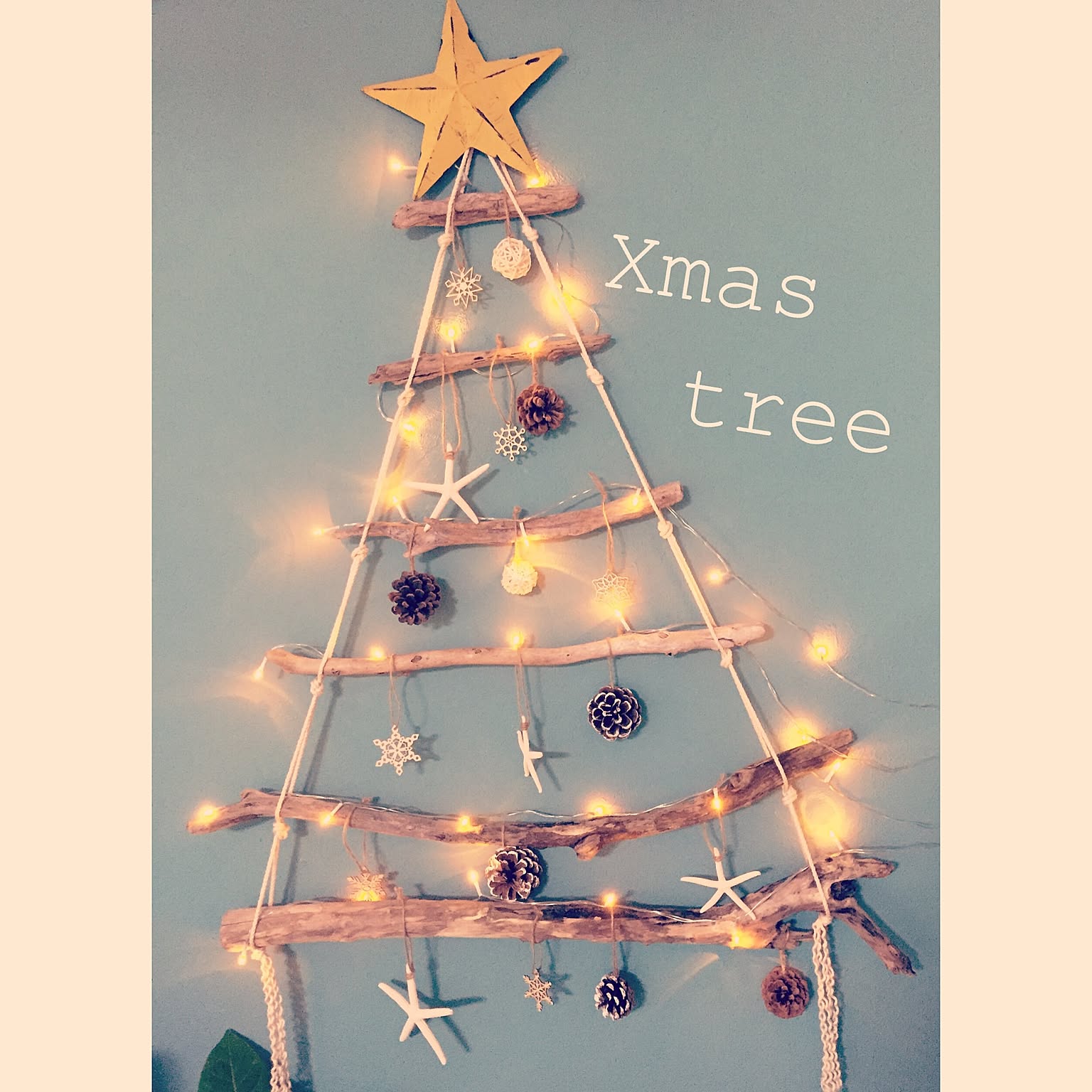 クリスマスツリー 木 ナチュラル ホワイト ツリー 高さ67cm