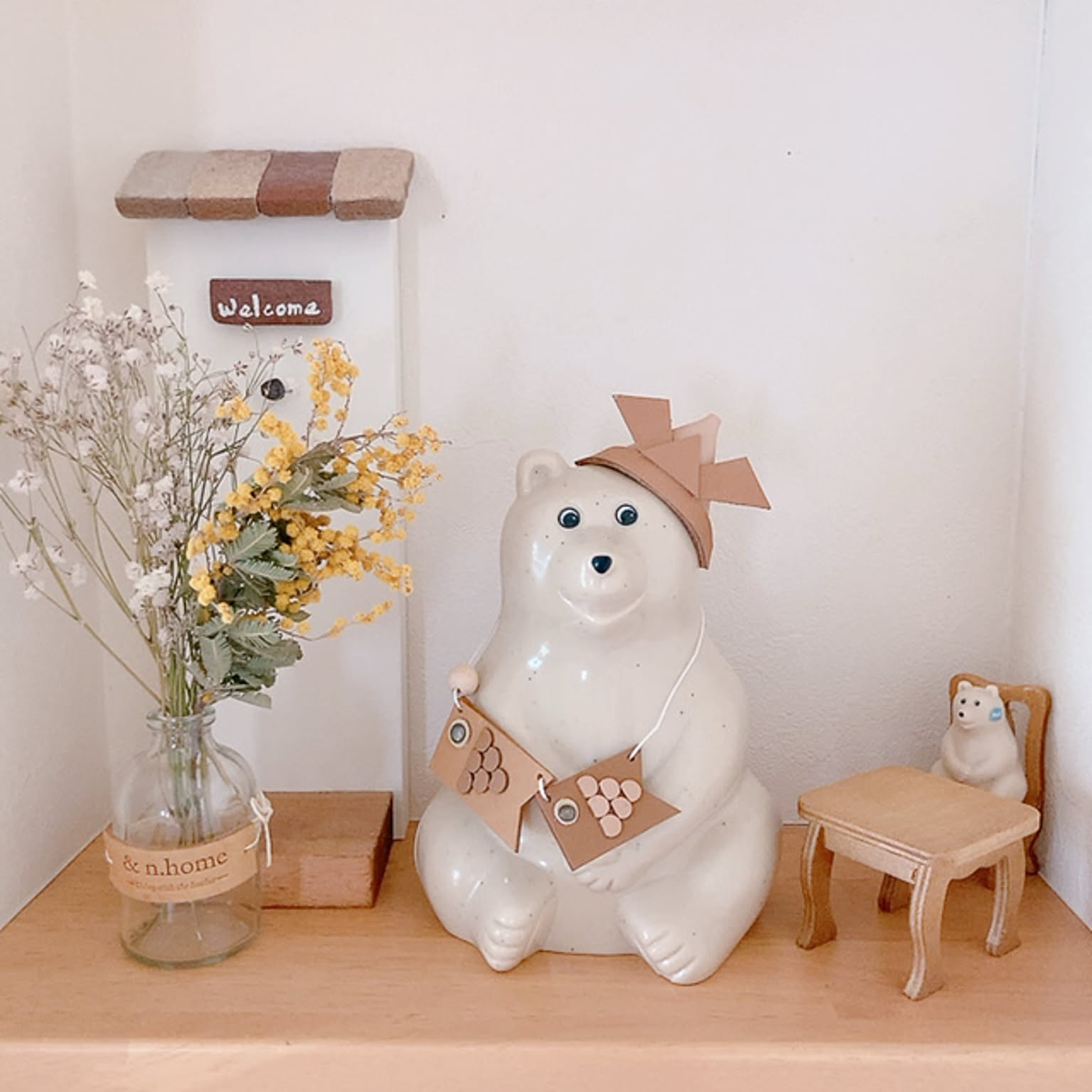 ハンドメイド しろくま貯金箱きせかえのおすすめ商品とおしゃれな実例