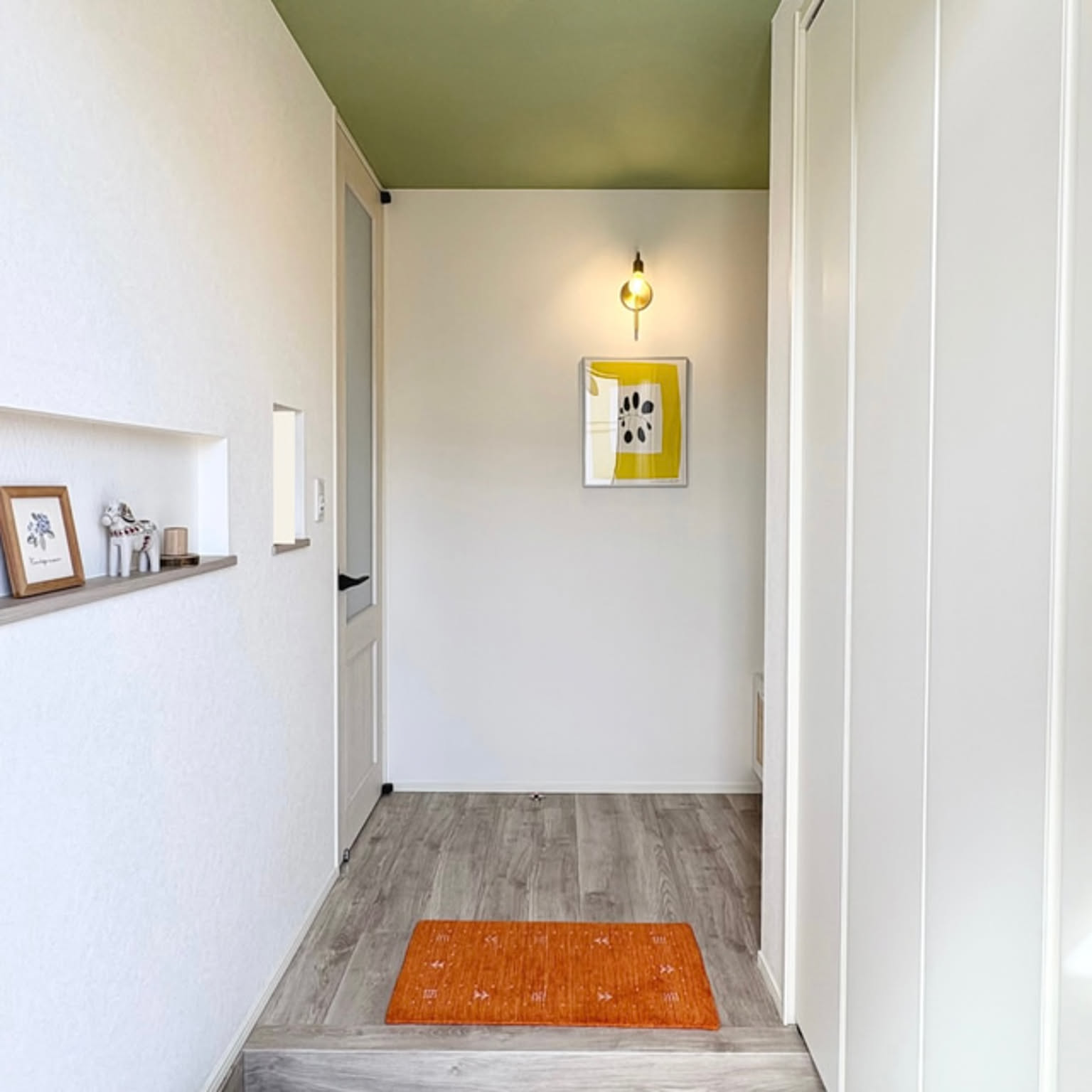 壁/天井/玄関ニッチ/玄関/アクセントクロス/サンゲツなどの