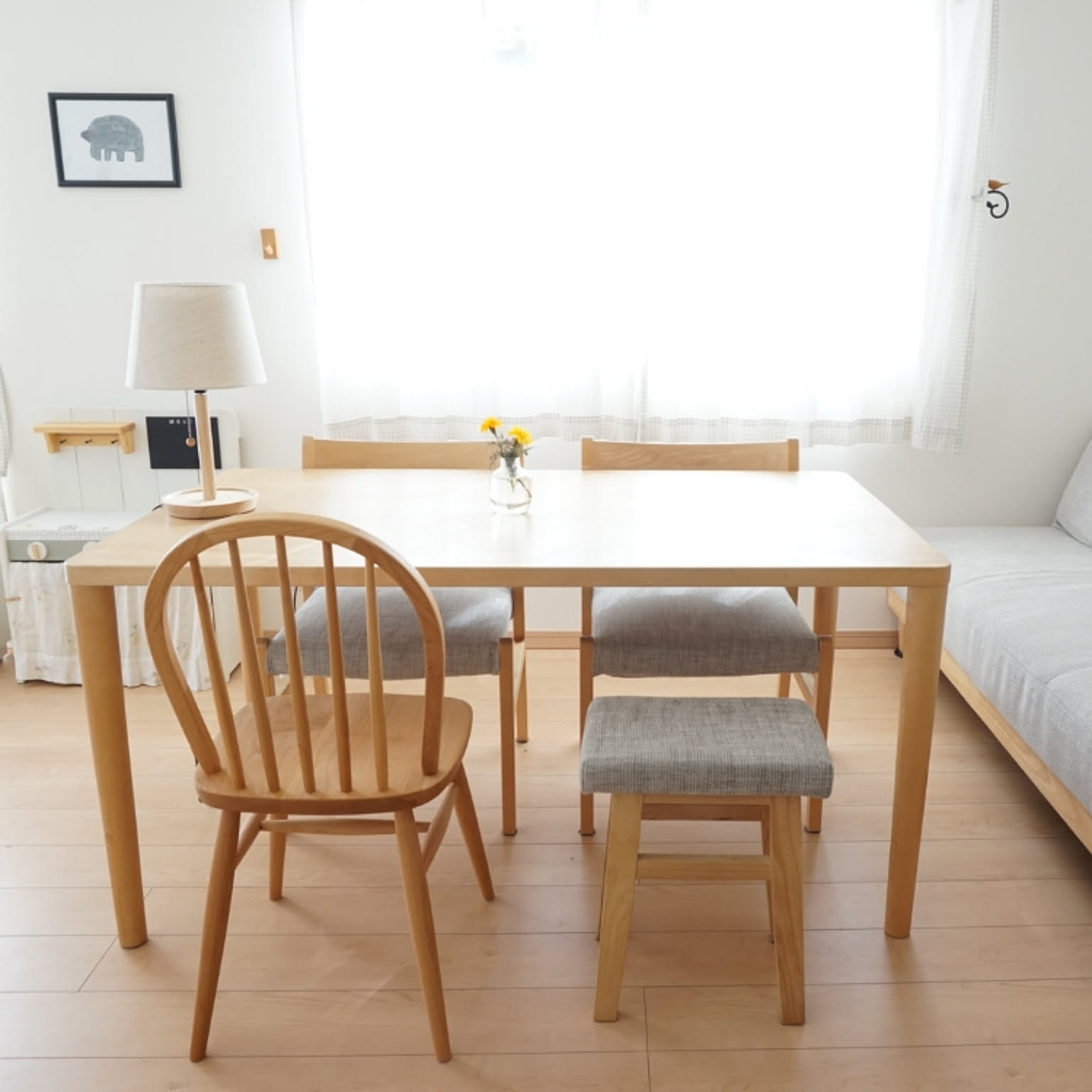モモナチュラル 北欧風 クローバー チェア ダイニングチェア アルダー材　1 MOMO natural(モモナチュラル)のCLOVER(クローバー) ダイニング