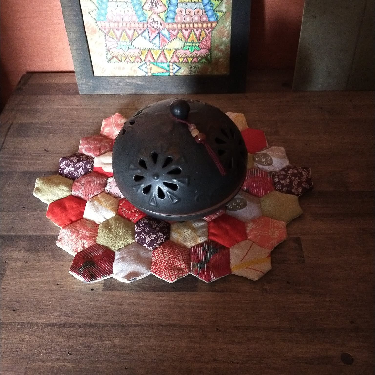 お重掛け　着物　ハギレ　和　インテリア お重掛け着物ハギレ和インテリア