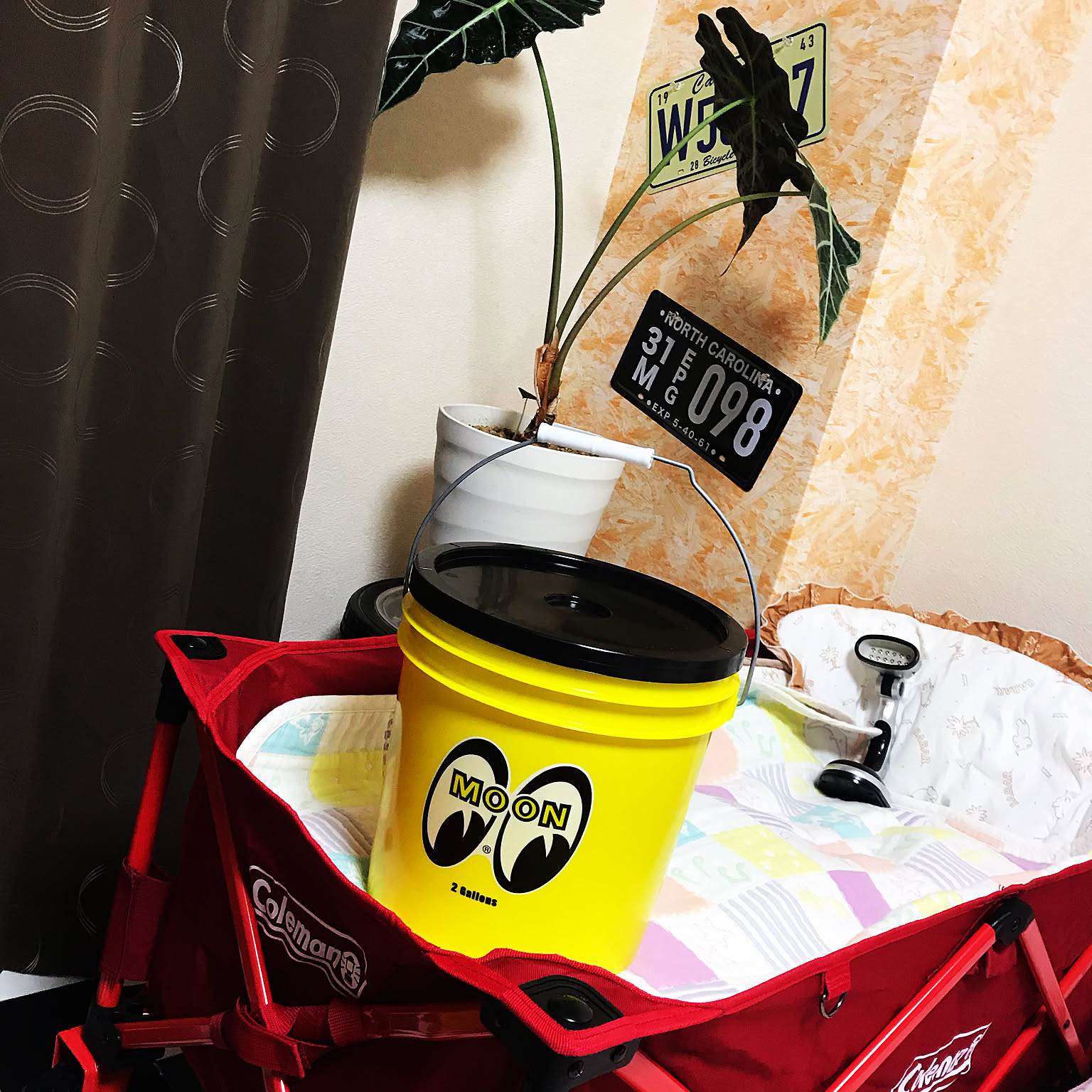 ナンバープレート/おむつ用バケツ/mooneyes/ムーンアイズ/男前...などのインテリア実例 - 2020-01-20 16:22:22 ｜  RoomClip（ルームクリップ）