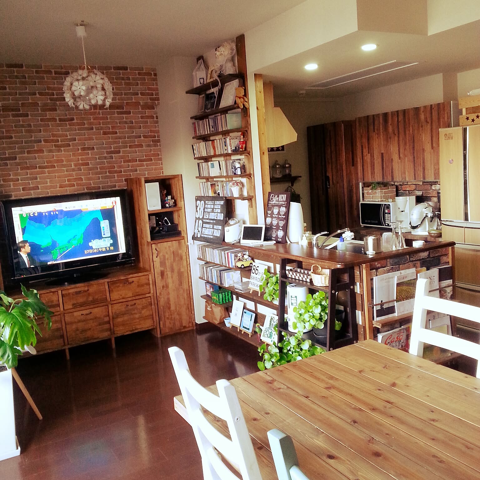 杉ルーバーの木箱 飾り棚 本棚 テレビボード センターテーブル サイド