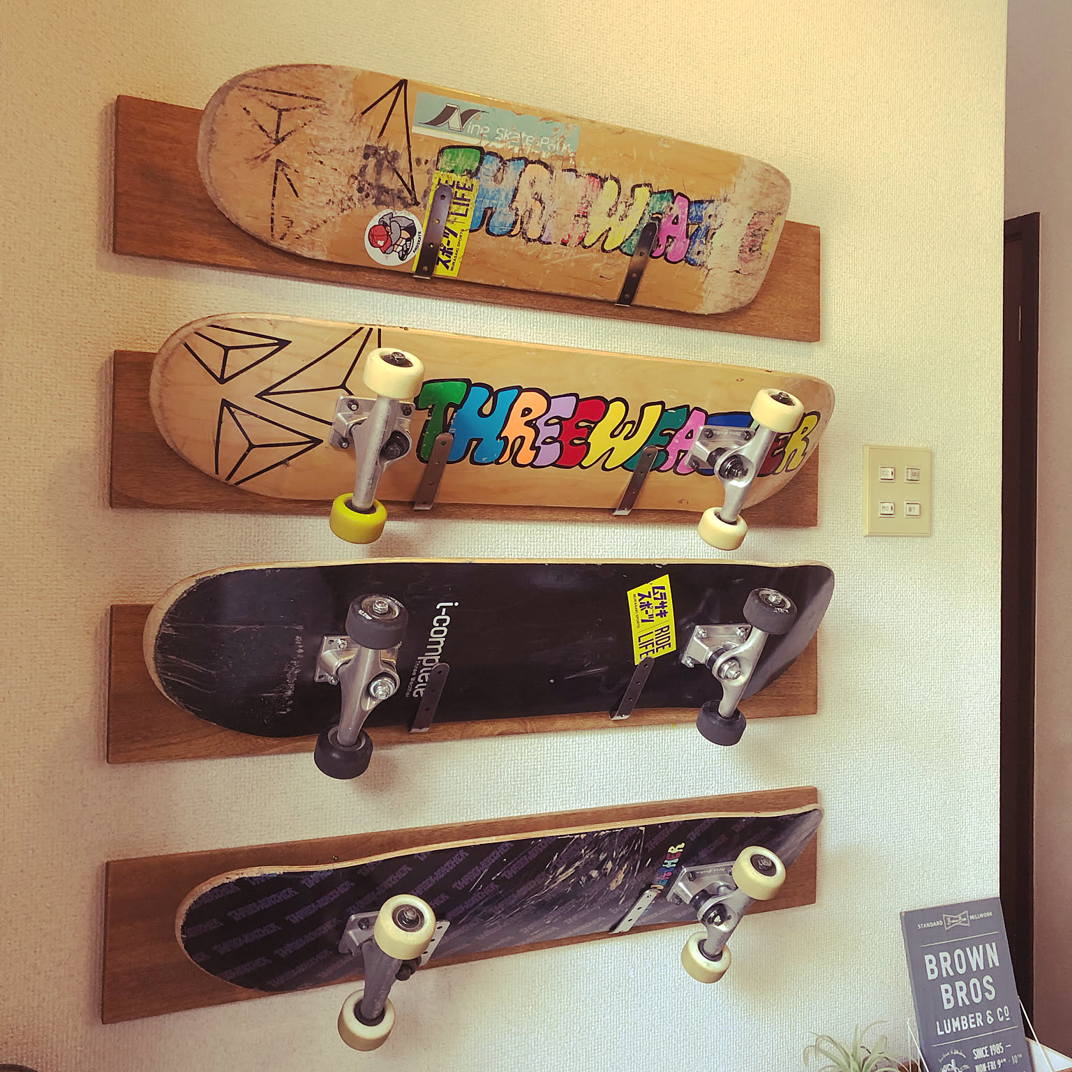 玄関/入り口 スケボーのおしゃれなアレンジ・飾り方のインテリア実例