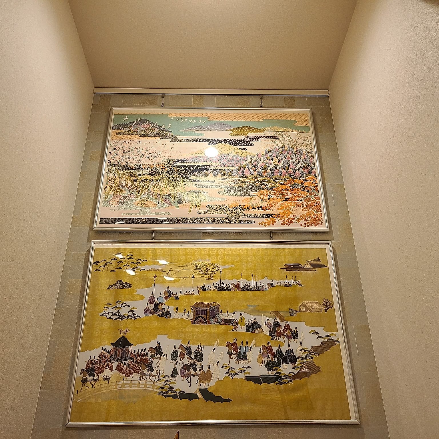 モダン和紙アート リビングや和室に （和紙アートのインテリア実例 