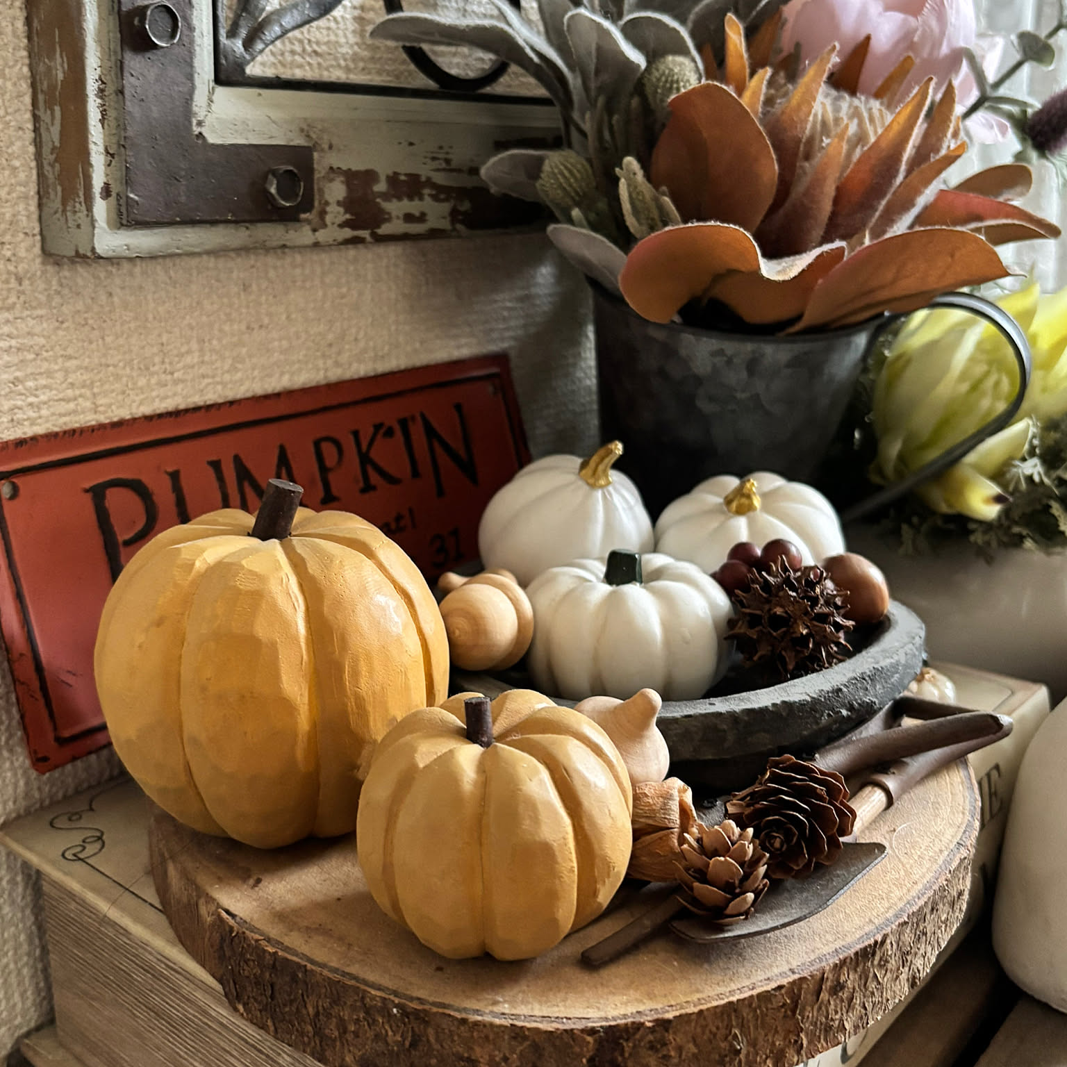 ☆お家でシャビーなハロウィンディスプレイ☆ ハロウィン pumpkinのインテリア実例 ｜ RoomClip（ルームクリップ）